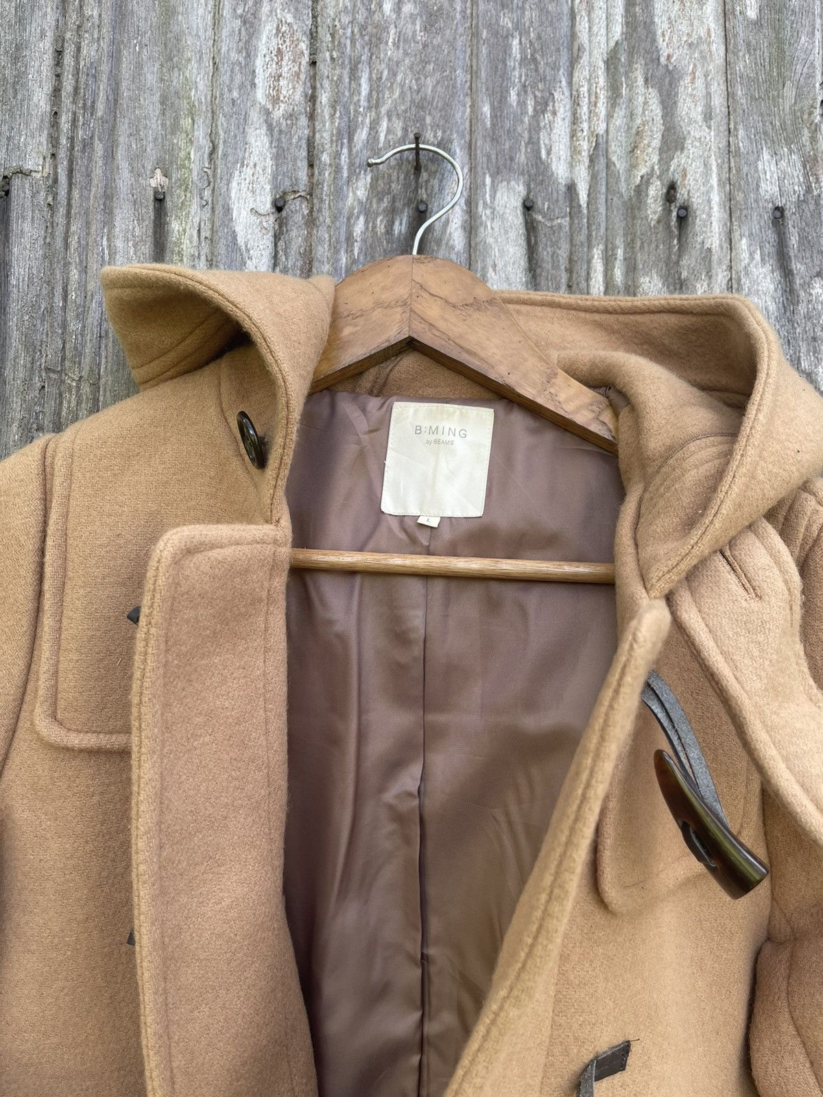Beams Plus B:MING by BEAMS Camel Lambswool Duffle Coat (Japan Fabric) Size US S / EU 44-46 / 1 - 14 Thumbnail