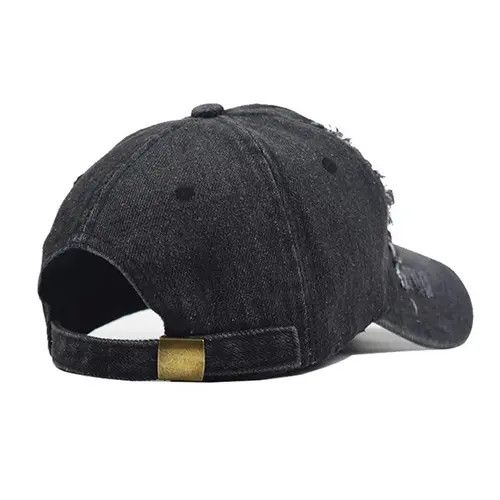 VIBE Distressed Baseball Cap Washed y2k Size ONE SIZE - 4 Thumbnail