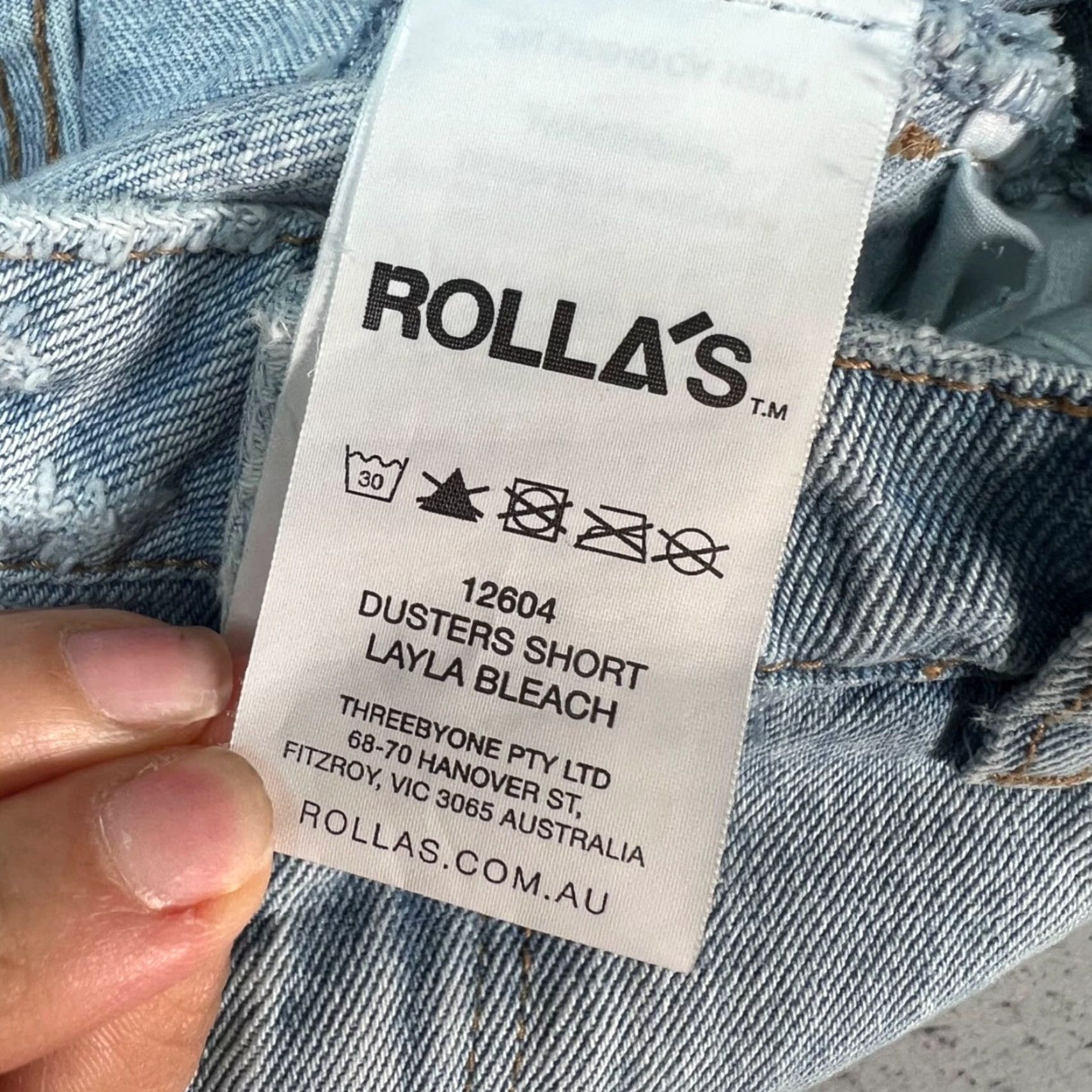 Denime Rollas Womens High-Rise Slim Distressed Denim Shorts Light Wash 24 Dusters Jeans Short Cut-Off 5-Pocket Womens Size 42" / US 20 - 5 Thumbnail