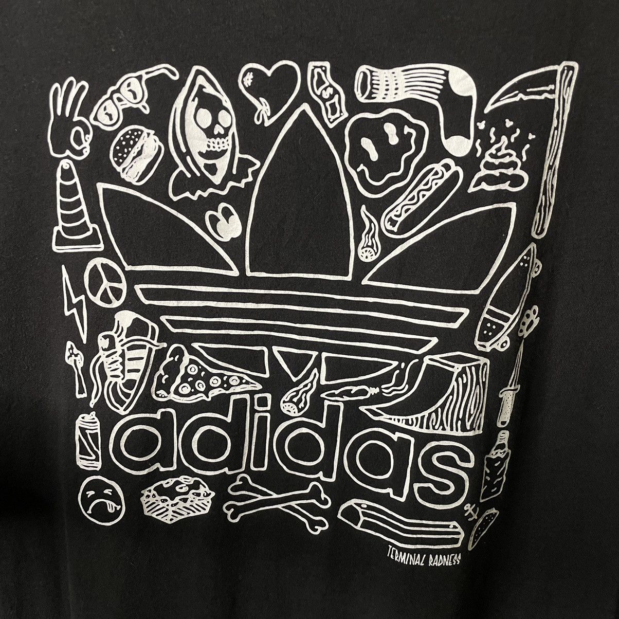 Adidas Adidas Skateboarding Terminal Radness Skulls Design T Shirt Size US L / EU 52-54 / 3 - 2 Thumbnail