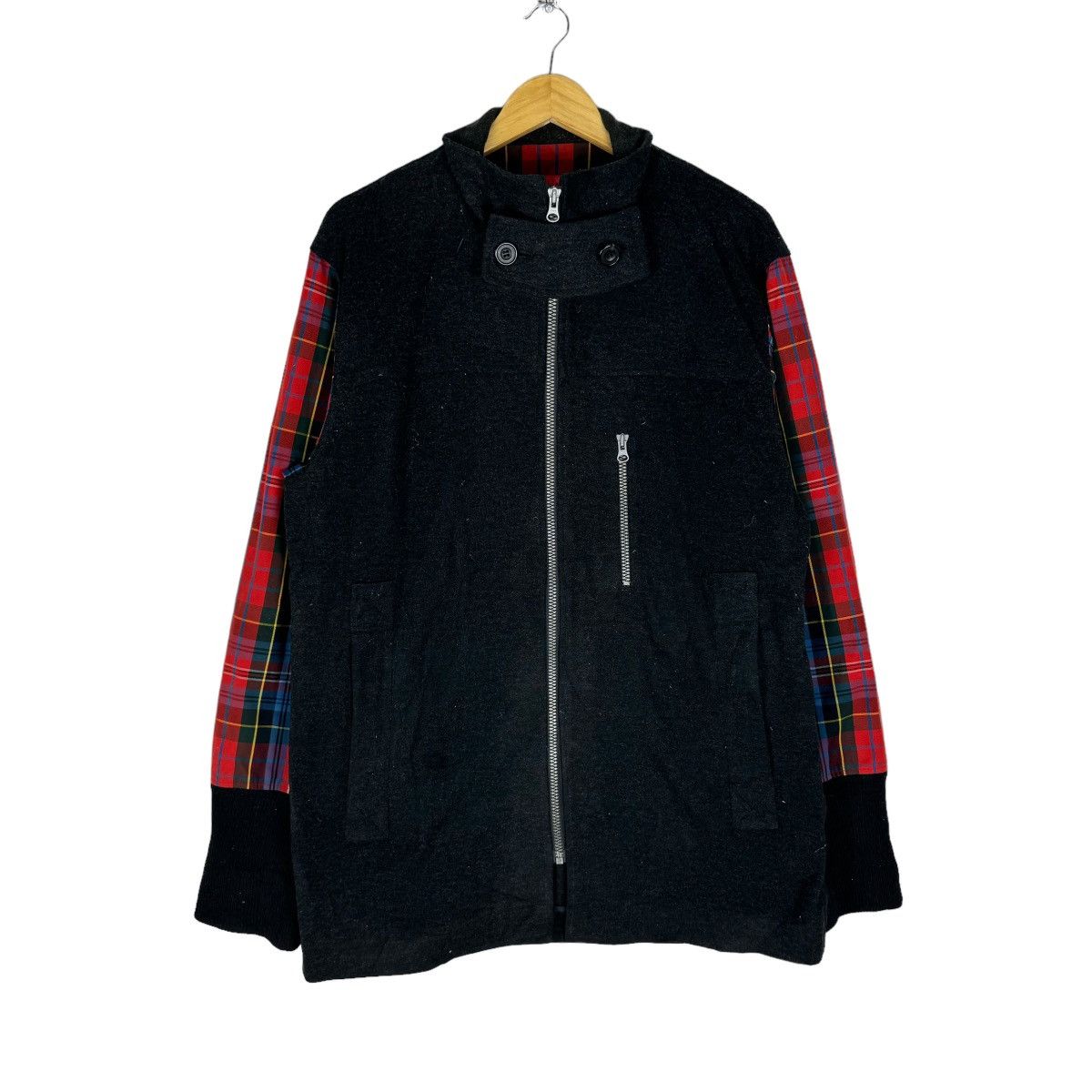 Japanese Brand ❄️INTERLINEAIRE HOMME MASATSUGU MIYAMOTO TARTAN ZIP JACKET Size US L / EU 52-54 / 3 - 2 Thumbnail