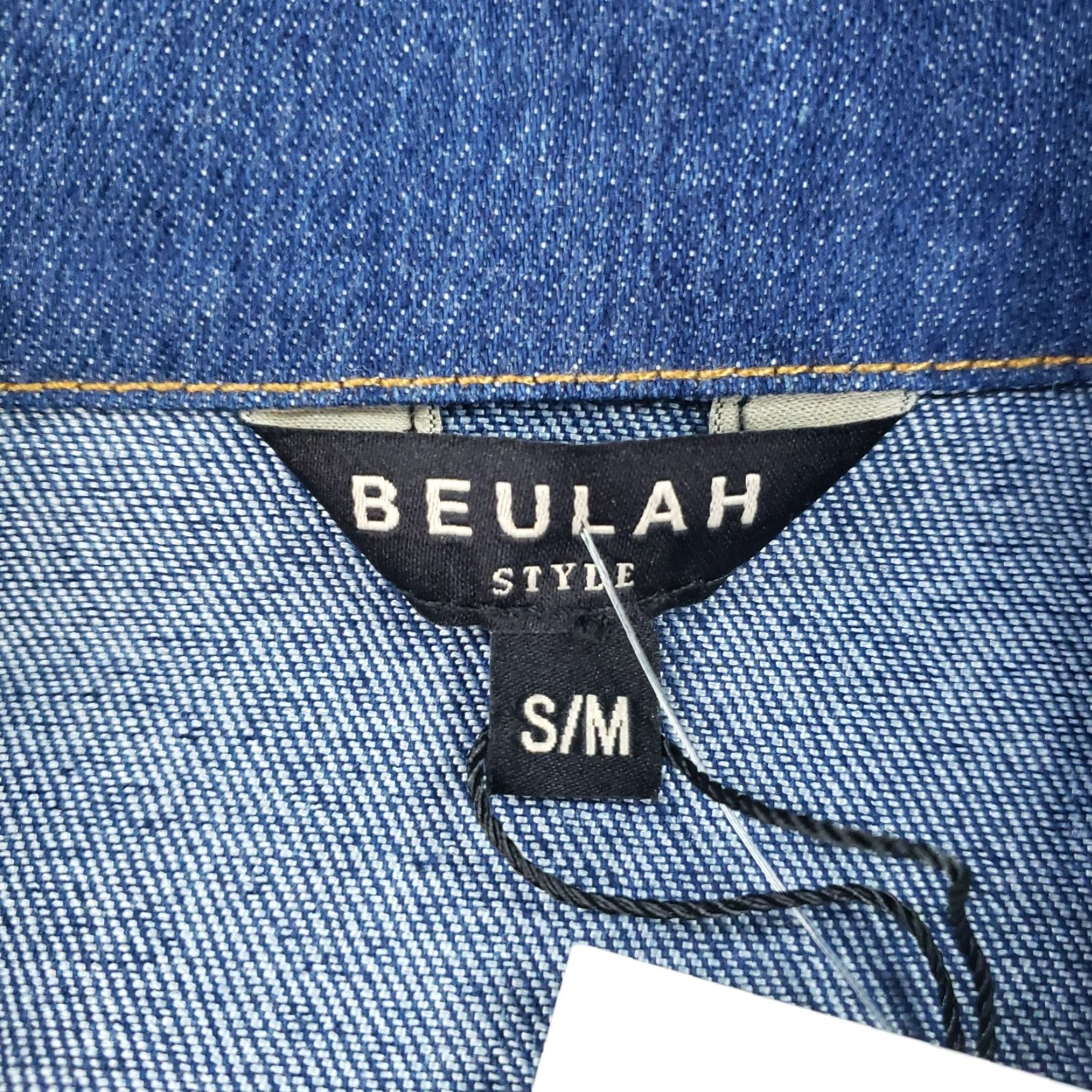 Denime Beulah Denim Dress Womens Size Small Blue Belted Button Up Stretch Fit Flare Size S / US 4 / IT 40 - 6 Thumbnail