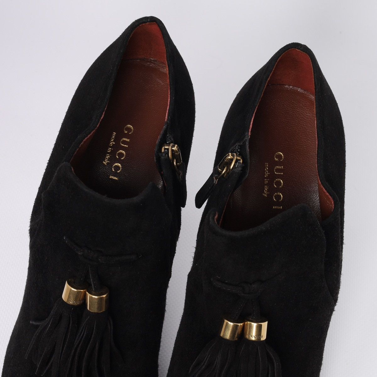 Gucci Gucci Black Suede Mischa Ankle Boots Tassel Size US 10 / IT 40 - 12 Thumbnail