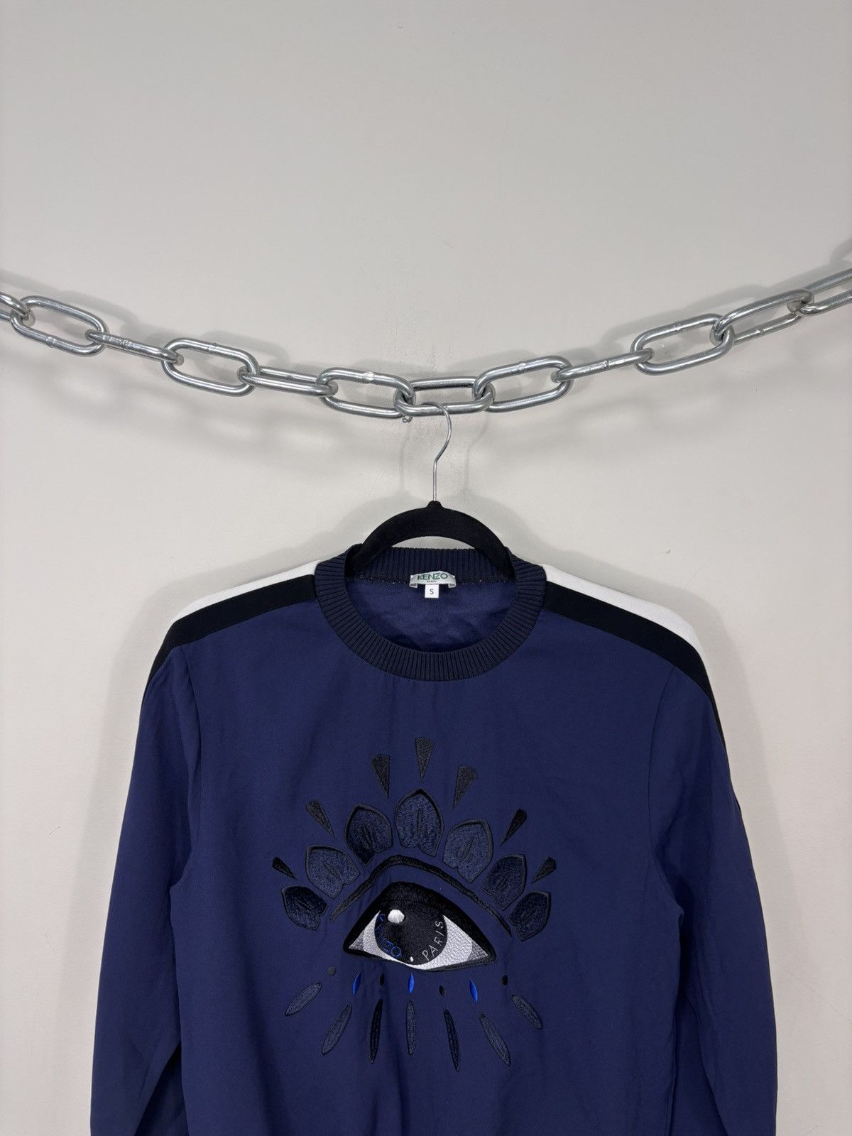 Kenzo Kenzo Paris Women’s Eye Crepe Navy Blue Sweatshirt Crewneck Size S / US 4 / IT 40 - 2 Thumbnail