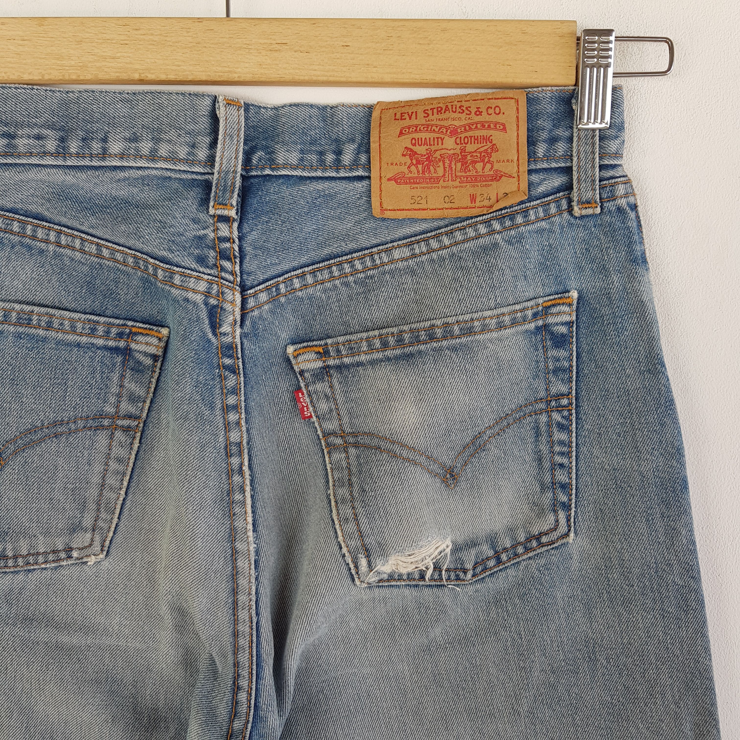 Levi's Vintage Levis Sun Faded Jeans Levi's 521 Light Wash Denim Size US 32 / EU 48 - 5 Thumbnail