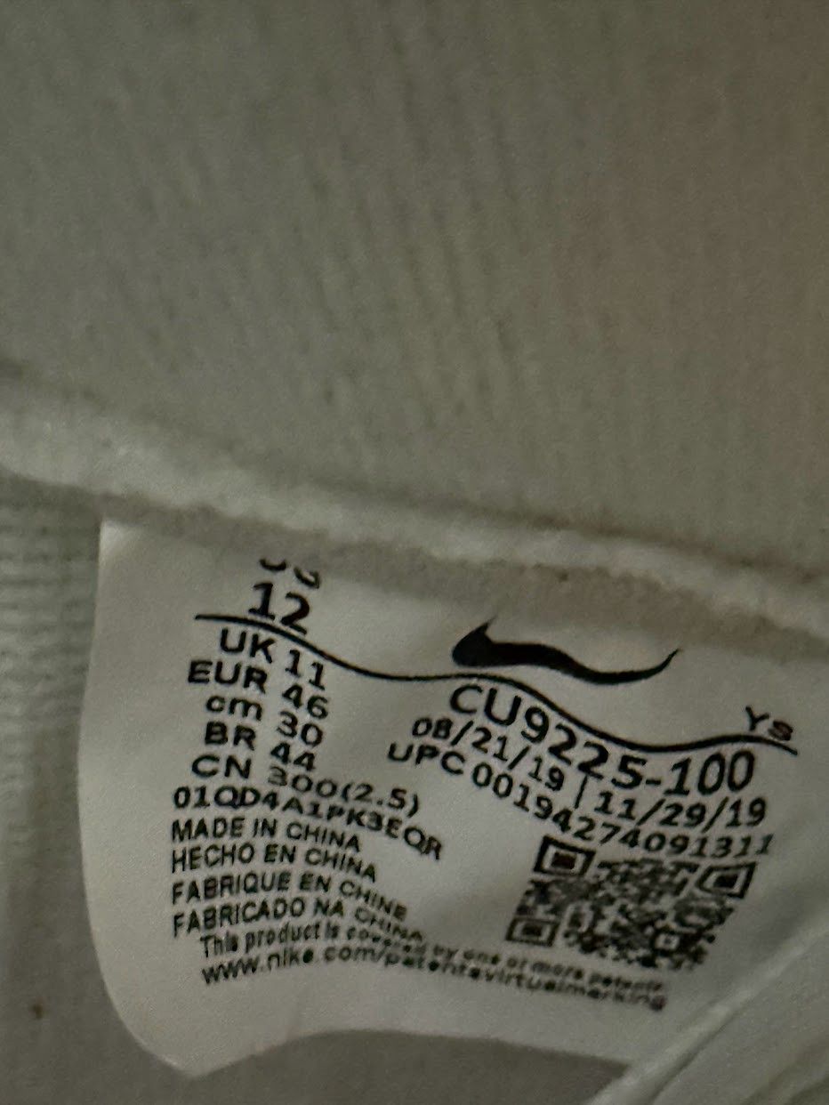 Nike × Supreme `Supreme x Nike Air Force 1 Low White DS Size 12 SS20 Size US 12 / EU 45 - 11 Thumbnail