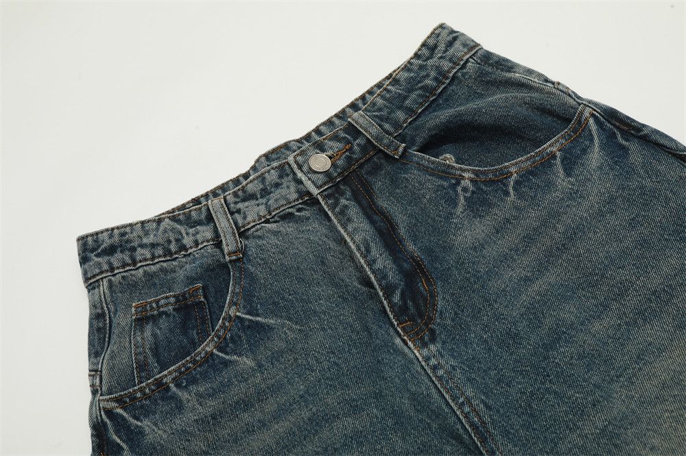 Japanese Brand × Vintage Men's American washed distressed loose scimitar jeans Size US 32 / EU 48 - 4 Thumbnail