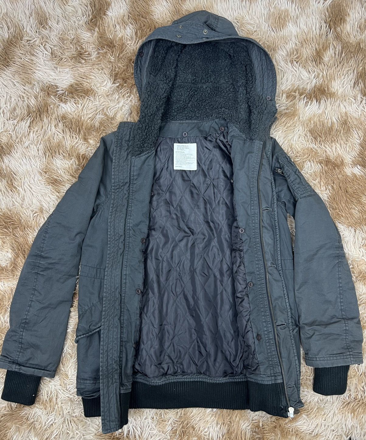 Japanese Brand Rodeo Crowns "Militia" 2-in-1 Bomber Hoodie Jacket Size S / US 4 / IT 40 - 9 Thumbnail