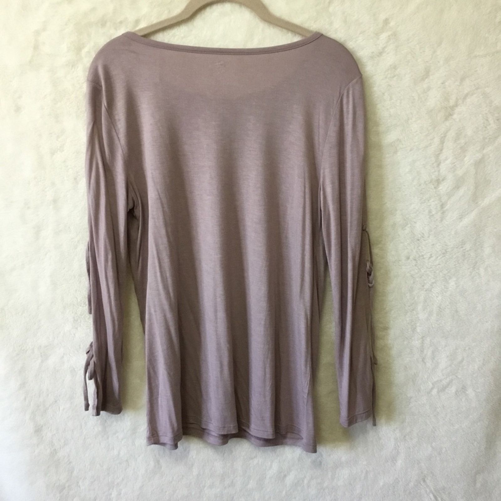 Loft Loft Mauve Long Sleeve Tie-bow Top Size S / US 4 / IT 40 - 6 Thumbnail