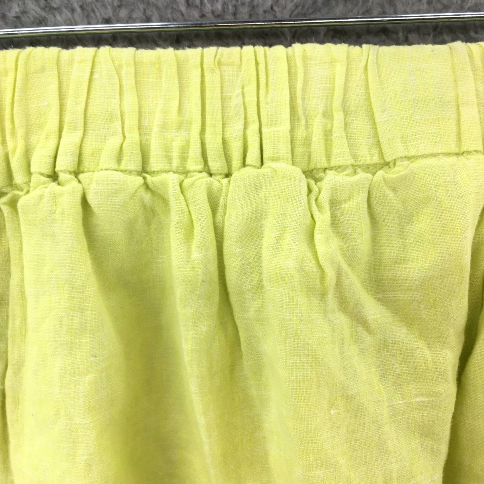 J.Crew J.CREW Mini Skort Womens 10 Neon Yellow Drawstring Elastic Waist Side Pockets Skort Casual Summer 90s? Size ONE SIZE - 7 Thumbnail