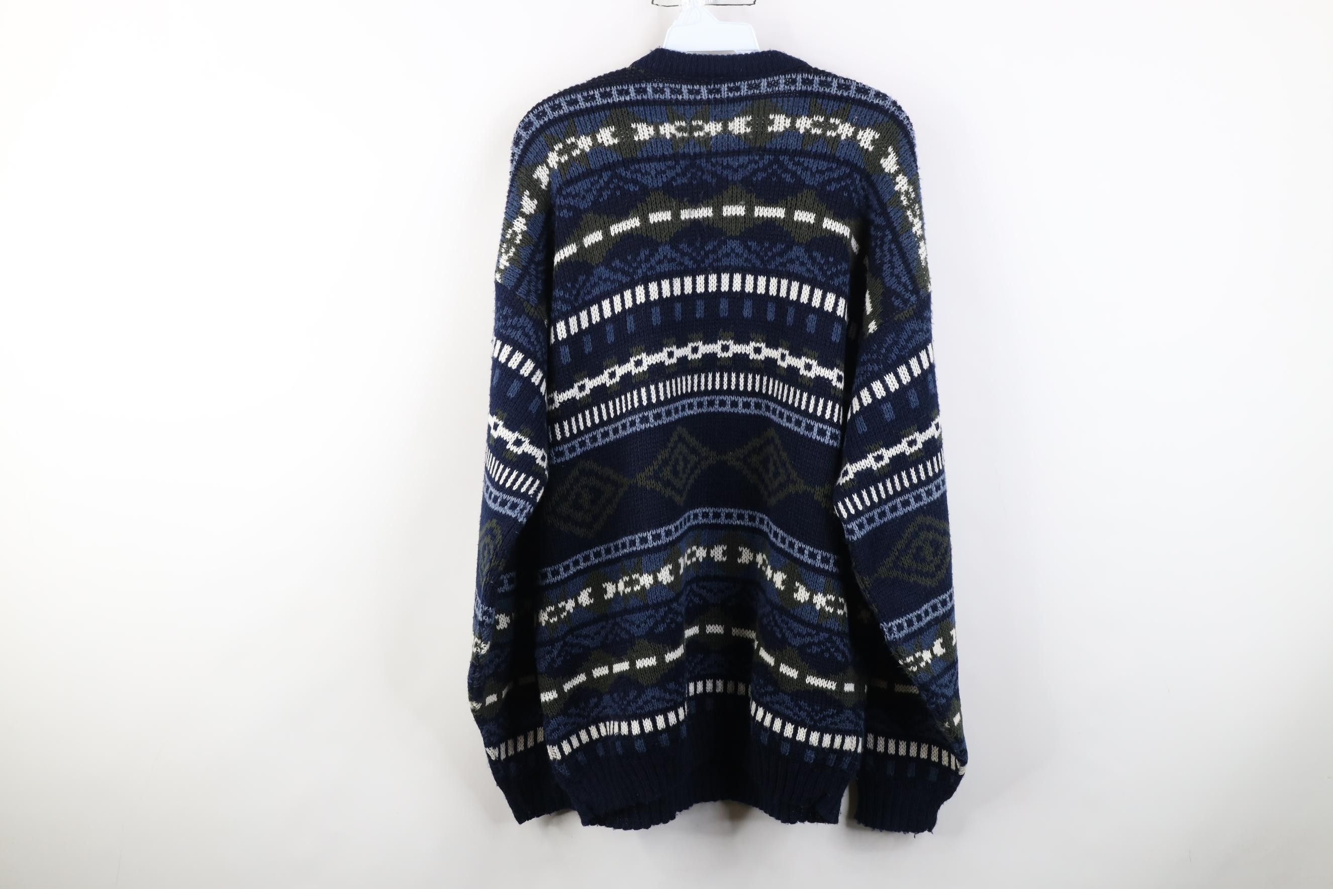 Vintage Vintage 90s Streetwear Fair Isle Knit Crewneck Sweater USA Size US L / EU 52-54 / 3 - 11 Thumbnail