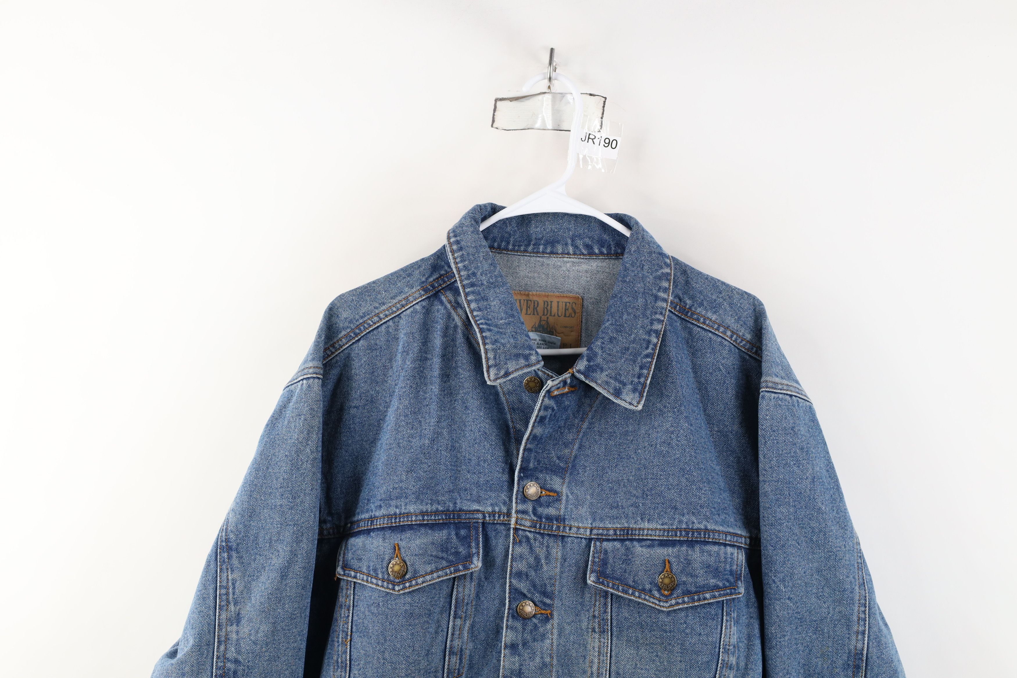 Vintage Vintage 90s Streetwear Denim Jean Trucker Jacket Blue Size US L / EU 52-54 / 3 - 2 Thumbnail