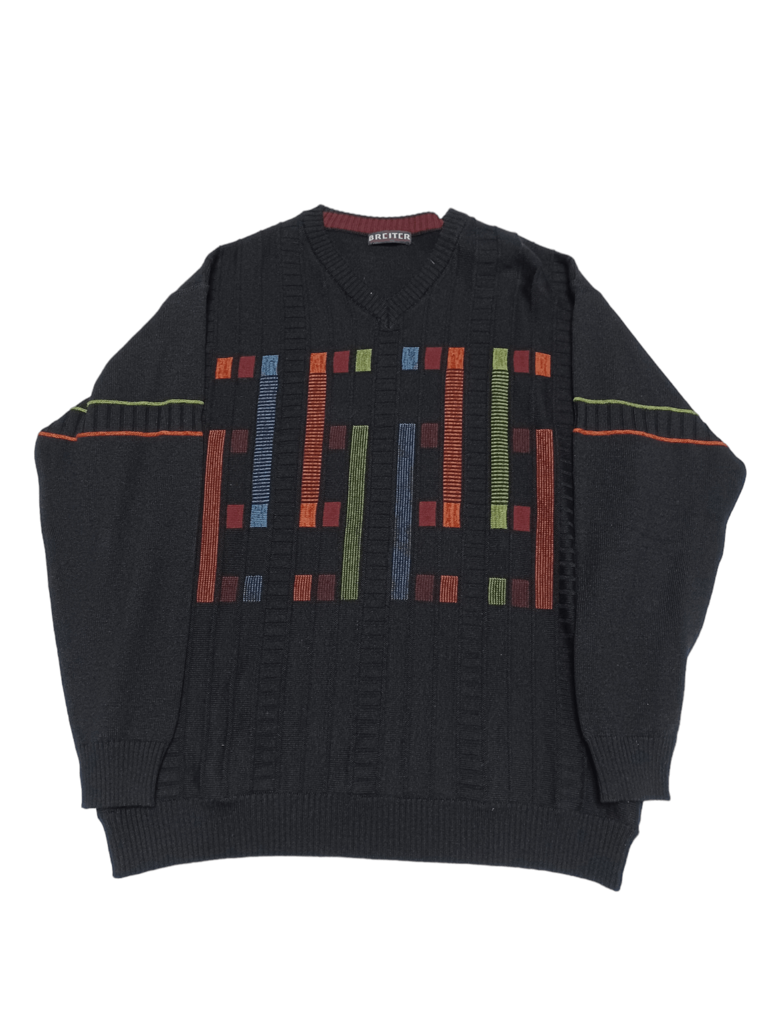 Other VINTAGE WOOL 90S MADE IN GERMANY V-NECK ABSTRACT BIGSIZE Size US XXL / EU 58 / 5 - 1 Thumbnail