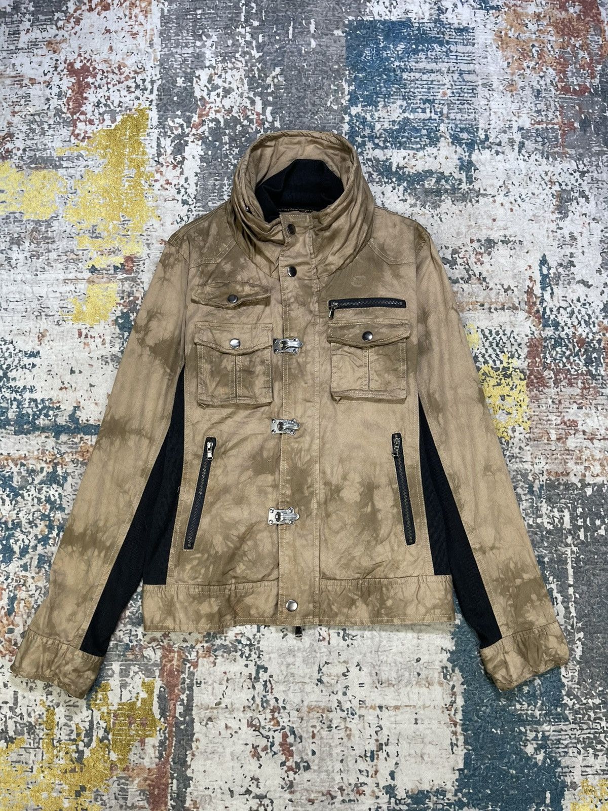 semanticdesign Semantic Design Multipocket Bleached Bono Hooded Jacket Size S / US 4 / IT 40 - 1 Thumbnail