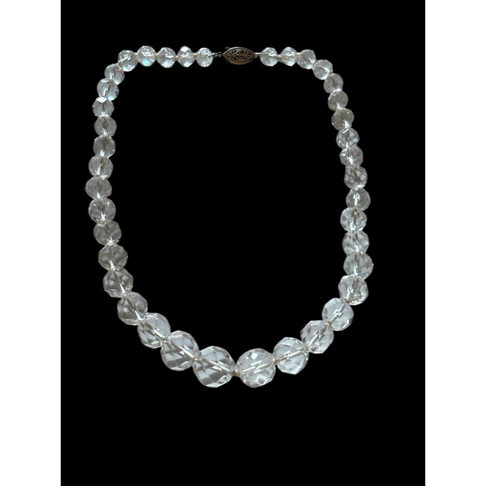 Other STERLING Quartz Rock Crystal Art Deco Necklace 1920s 19” Size ONE SIZE - 9 Thumbnail