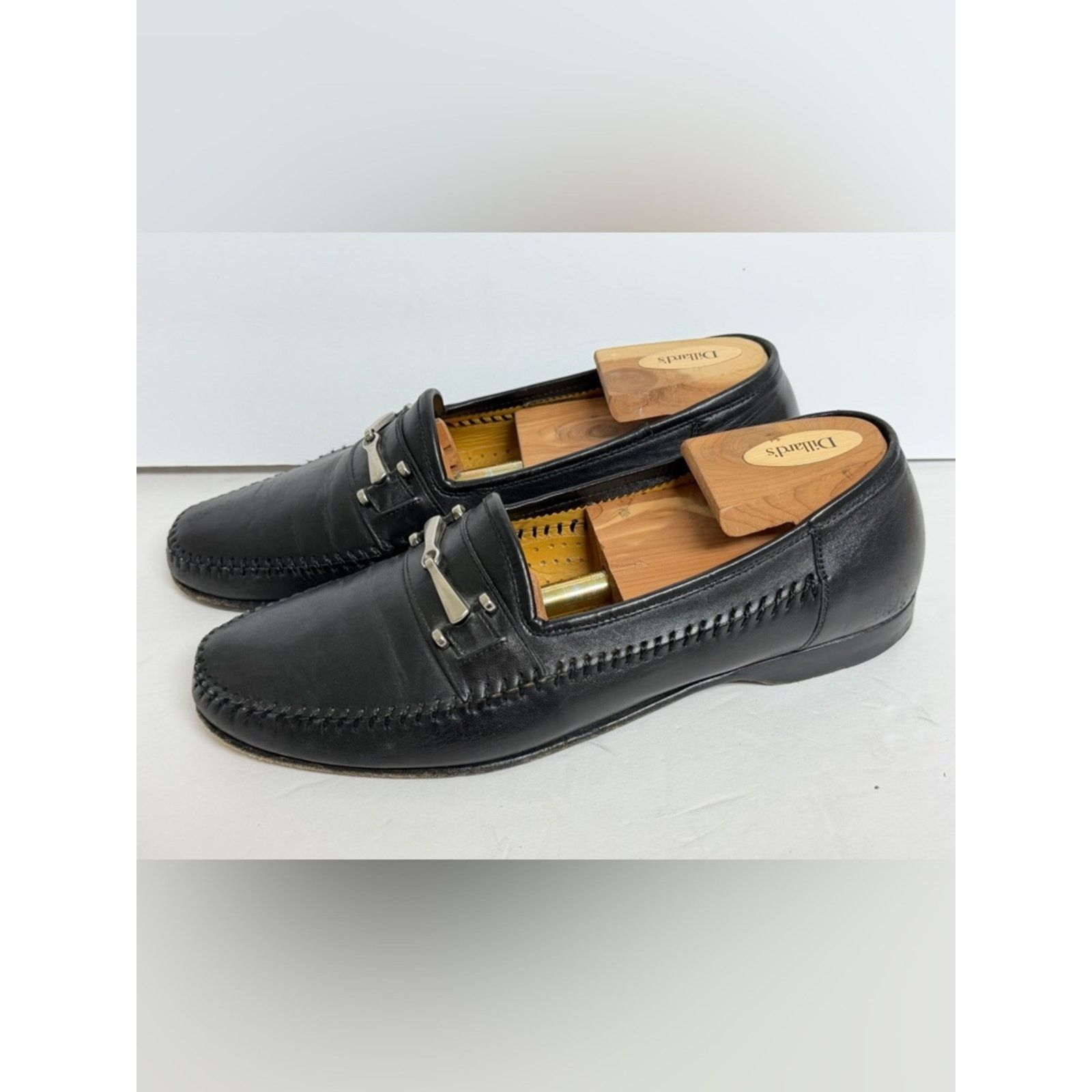 Magnanni Magnanni Carmon Black Leather Metal Bit Loafers Men’s 8.5 Size US 8.5 / EU 41-42 - 2 Thumbnail