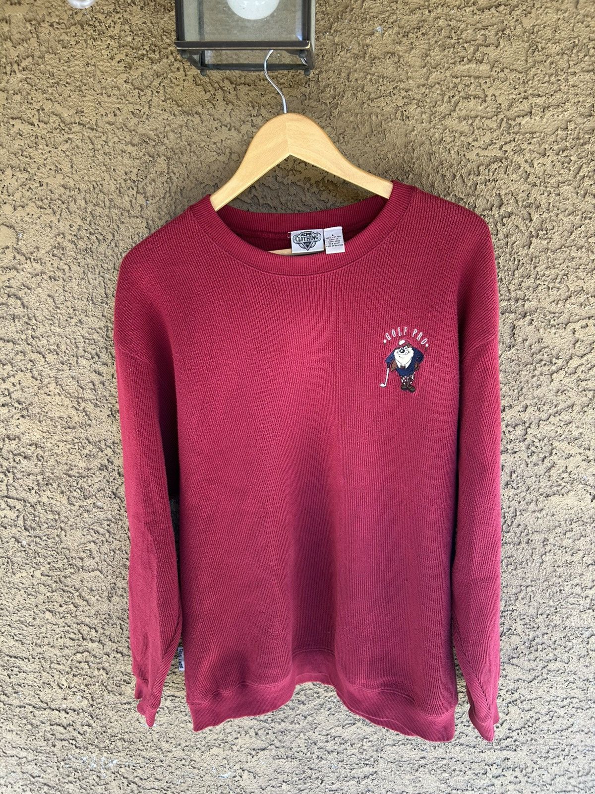 Acme Clothing Vintage Acme Clothing Looney Tunes Taz Golf Pro Long Sleeve Size US L / EU 52-54 / 3 - 4 Thumbnail