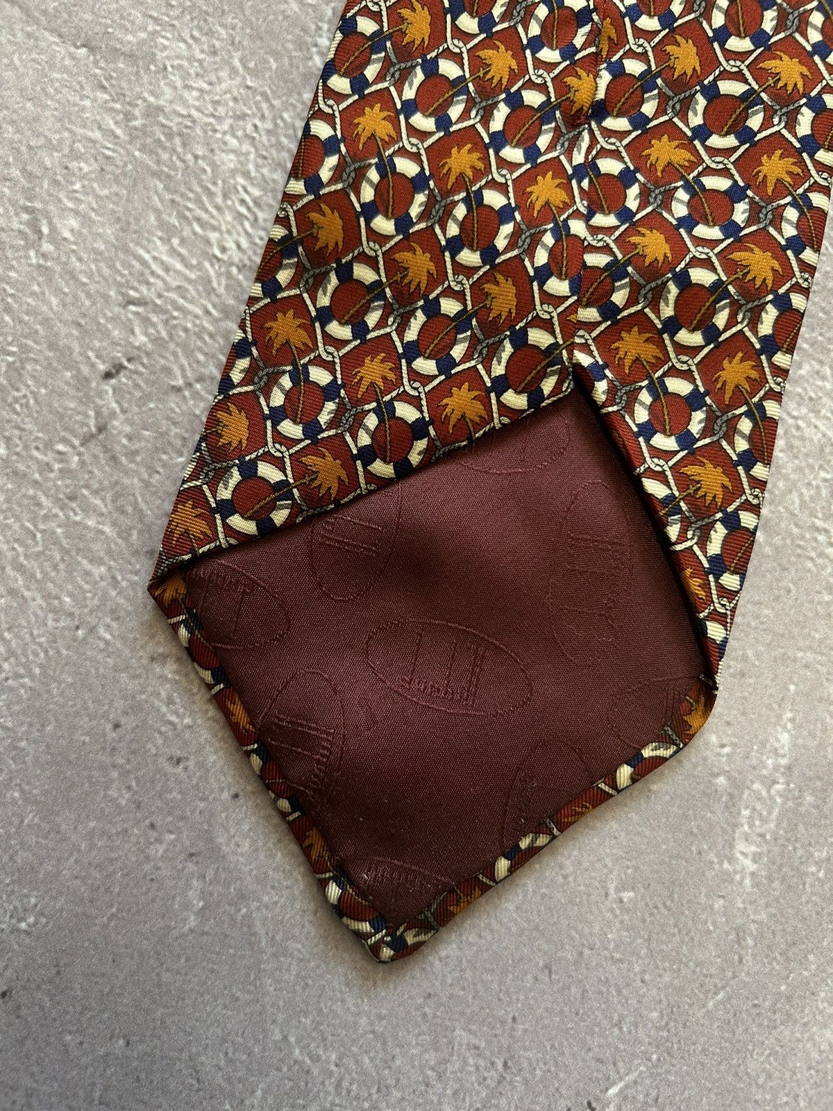 Alfred Dunhill Alfred Dunhill Lifebuoy Colorful Print Pattern Silk Tie 57" Size ONE SIZE - 5 Thumbnail