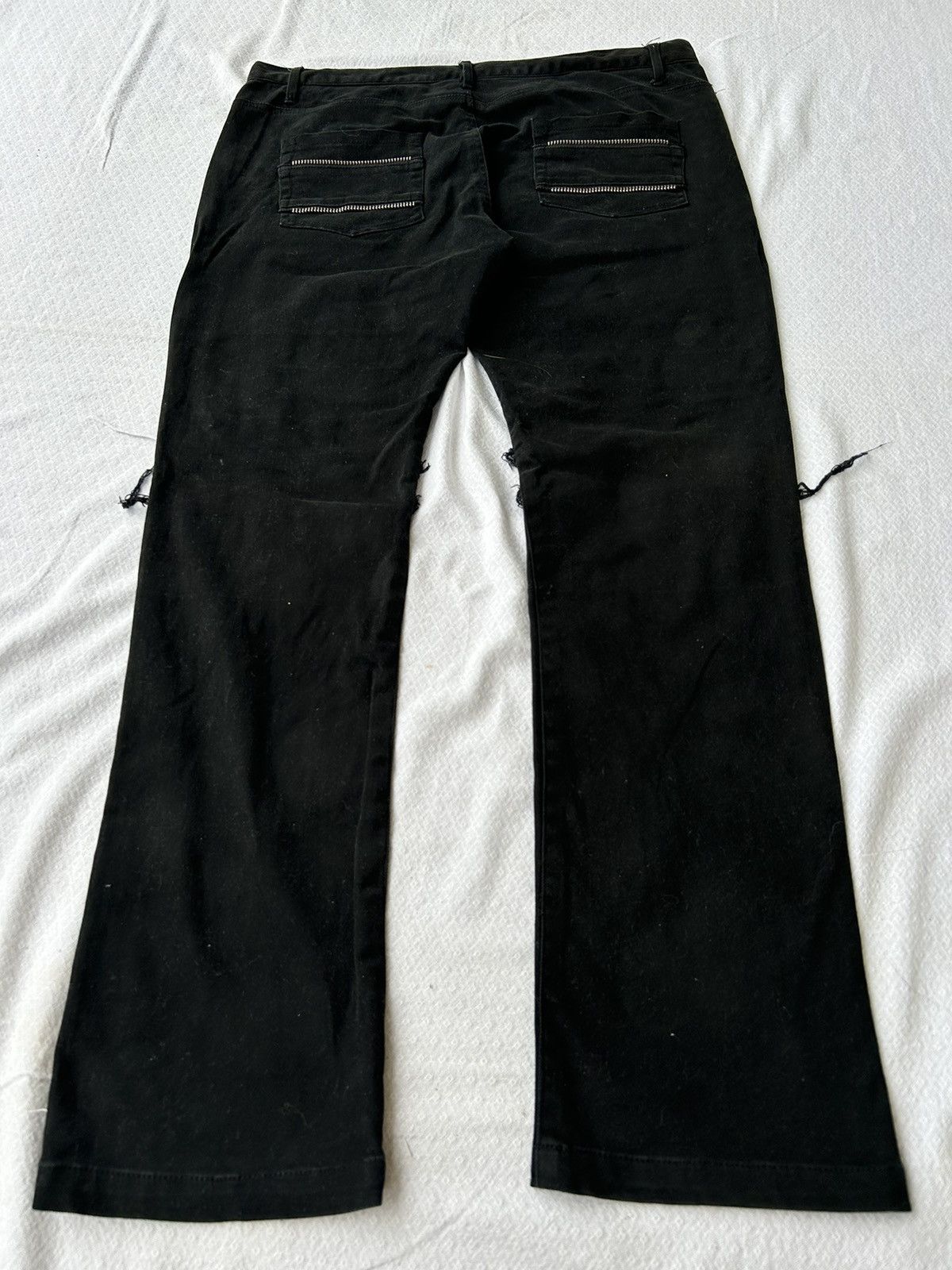 If Six Was Nine 💸BINDINGOFFER💸Flared jeansthelees black denim multizip style Size US 38 / EU 54 - 2 Thumbnail
