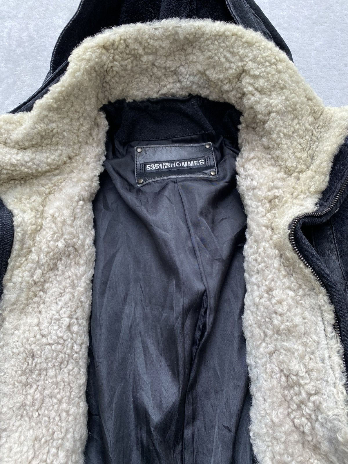 5351 POUR LES HOMMES 2000s 5351 Pour Les Hommes Leather Trimmed Washed Parka Size US S / EU 44-46 / 1 - 9 Thumbnail