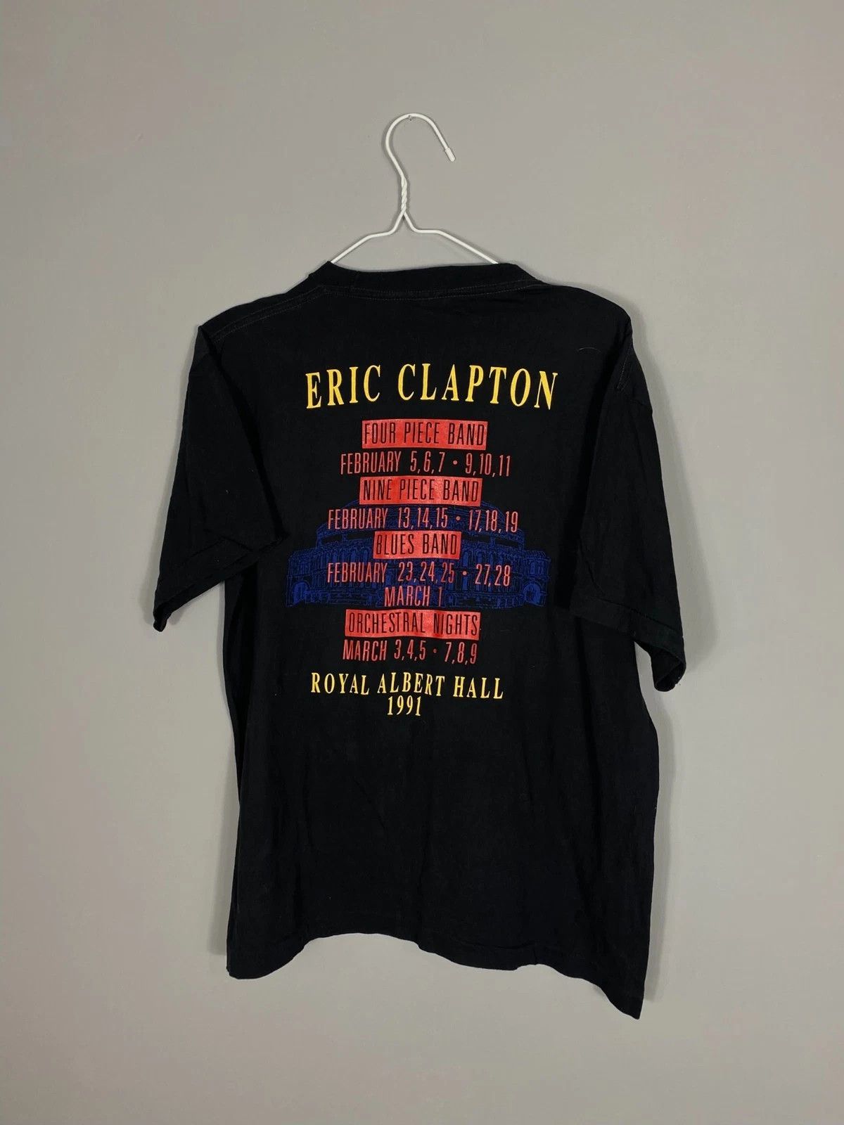 Band Tees Eric Clapton Royal Albert Hall 1991 Tour T-Shirt Size US L / EU 52-54 / 3 - 4 Thumbnail