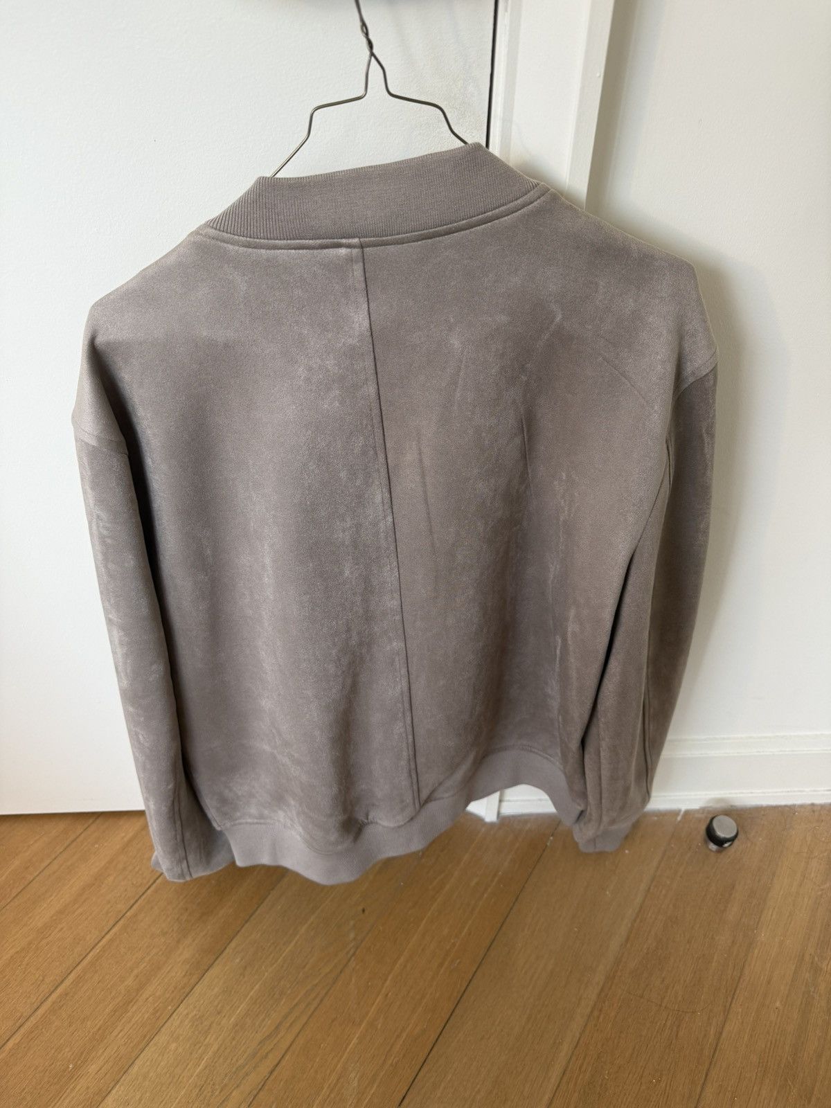 Zara Zara Grey Suede Bomber Jacket Size US L / EU 52-54 / 3 - 2 Thumbnail
