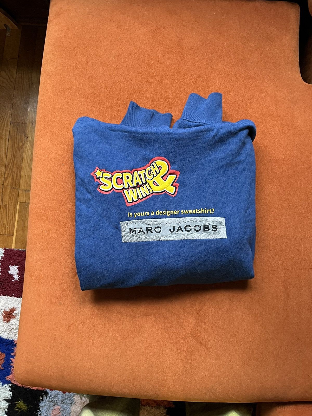 image of Marc Jacobs X Idea Scratcher Hoodie in Blue, Men's (Size Medium)