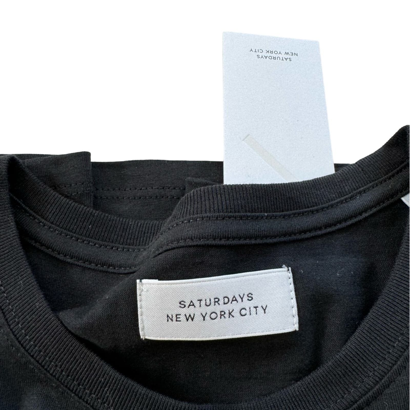 Saturdays NYC NWT Saturdays New York Logo T-Shirt Black/Camo 100% Cotton Size US S / EU 44-46 / 1 - 2 Thumbnail