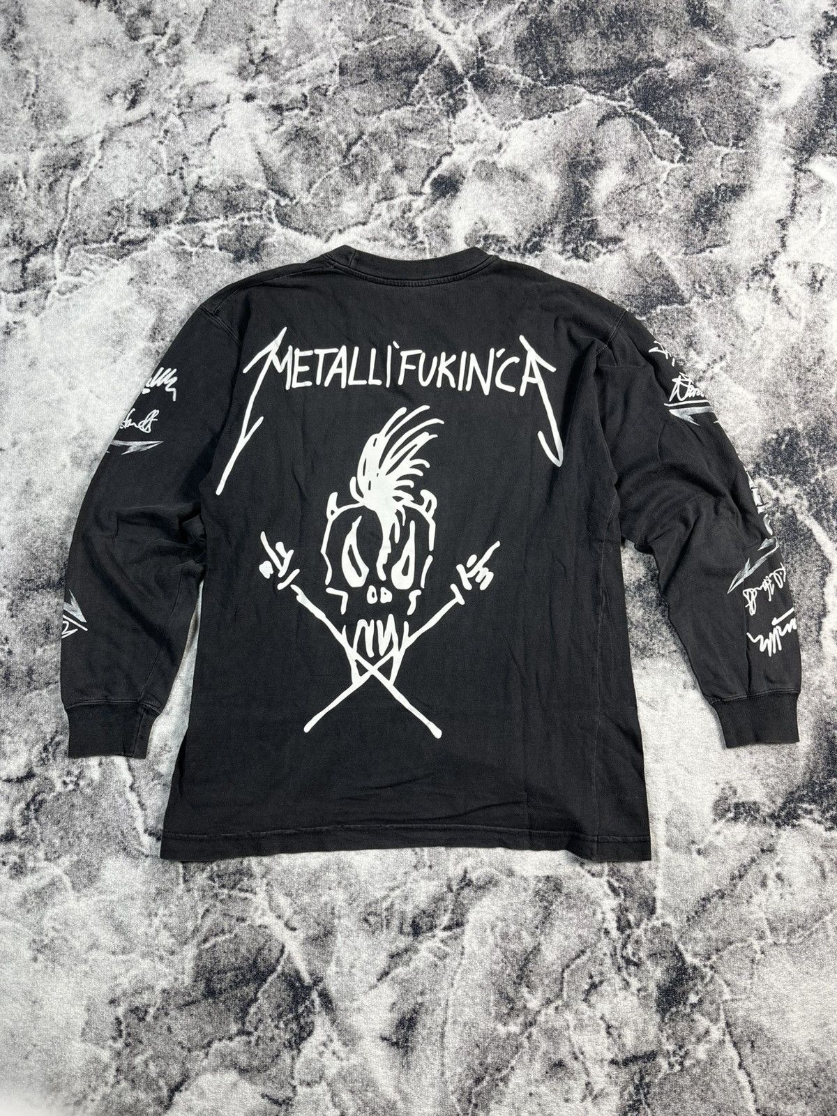Metallica Vintage Metallica Long Sleeve All Over Print Band Tee Size US L / EU 52-54 / 3 - 13 Thumbnail