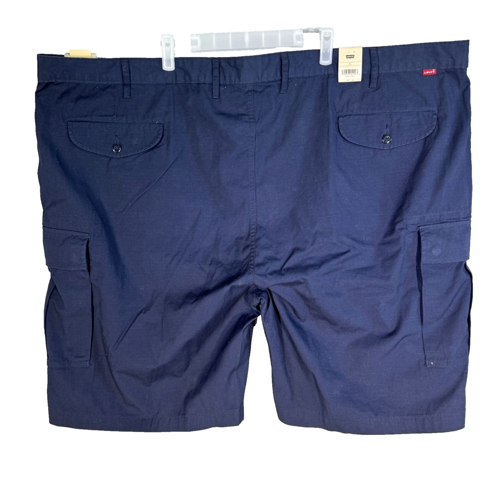 Levi's VINTAGE Levi's Men's Carrier Cargo Shorts 52 Navy 100% Cotton High-Rise Loose Fit Denim shorts Cargo Pocket, Casual Men, 52, Navy, Cotton, Levi's Size US 36 / EU 52 - 2 Thumbnail