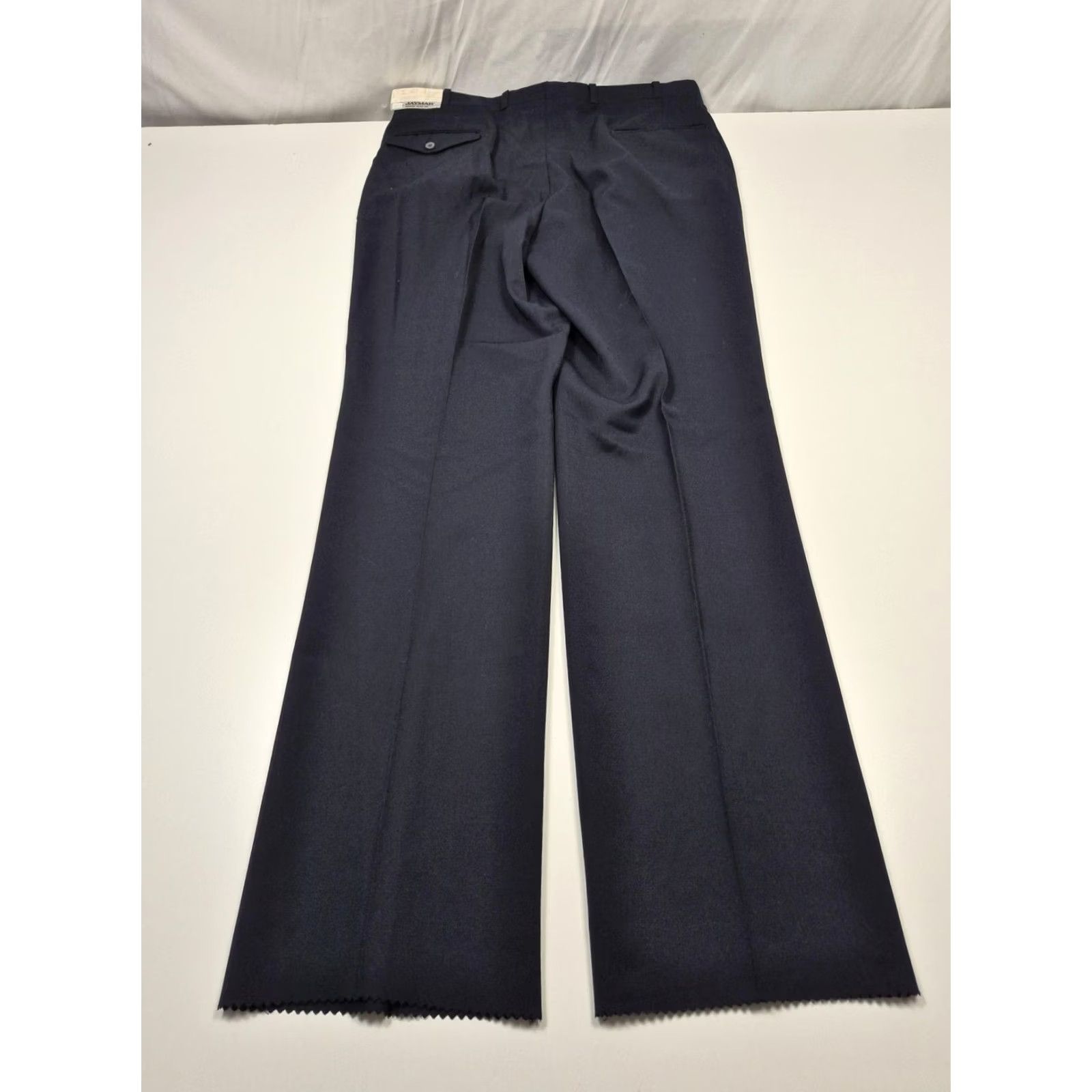 Vintage VTG Jaymar Dress Pants Mens 38x36 Blue Wool Pleated Straight Unhemmed NWT USA Size US 38 / EU 54 - 5 Thumbnail