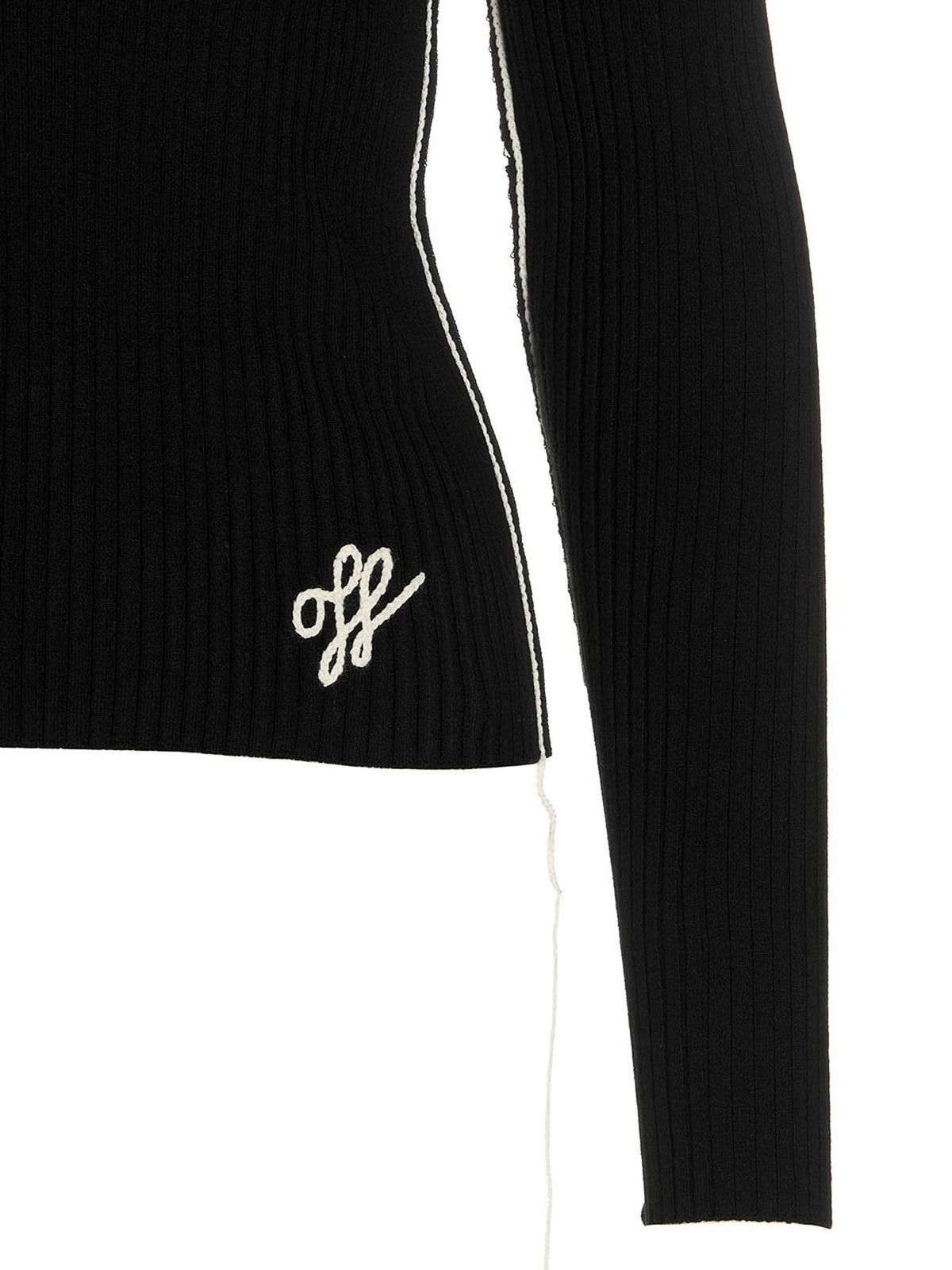 Off-White o1gr1nt1124 Outline Turtleneck Sweater in Black Size S / US 4 / IT 40 - 4 Thumbnail