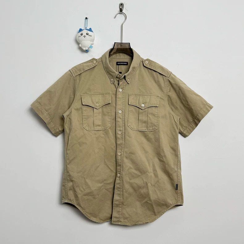 Balenciaga Balenciaga size 38 Embroidered Logo Work Shirt Size M / US 6-8 / IT 42-44 - 1 Thumbnail