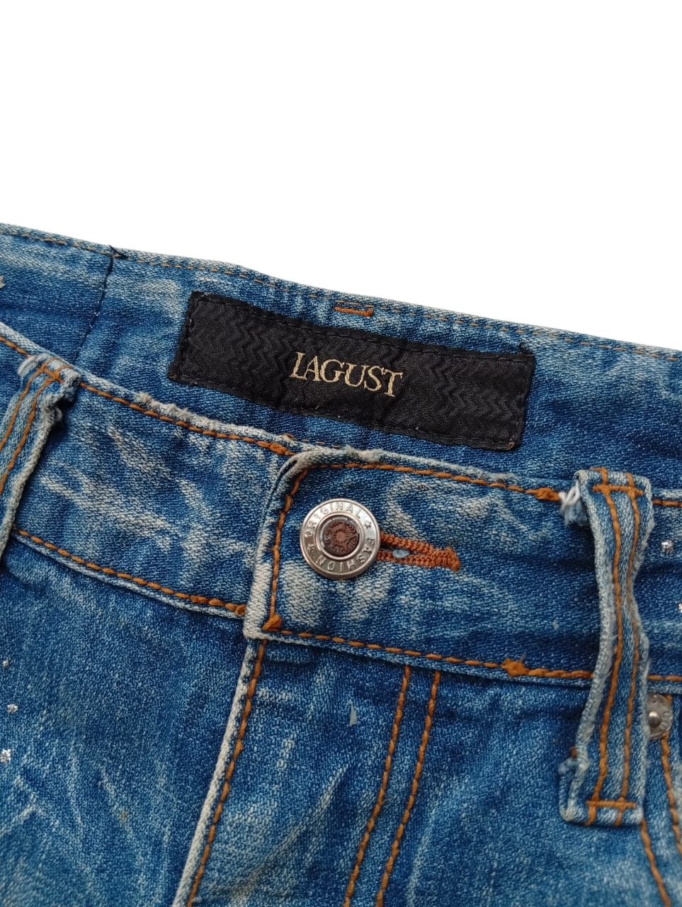 KMRii Lagust distressed splattered jeans short Size US 30 / EU 46 - 4 Thumbnail