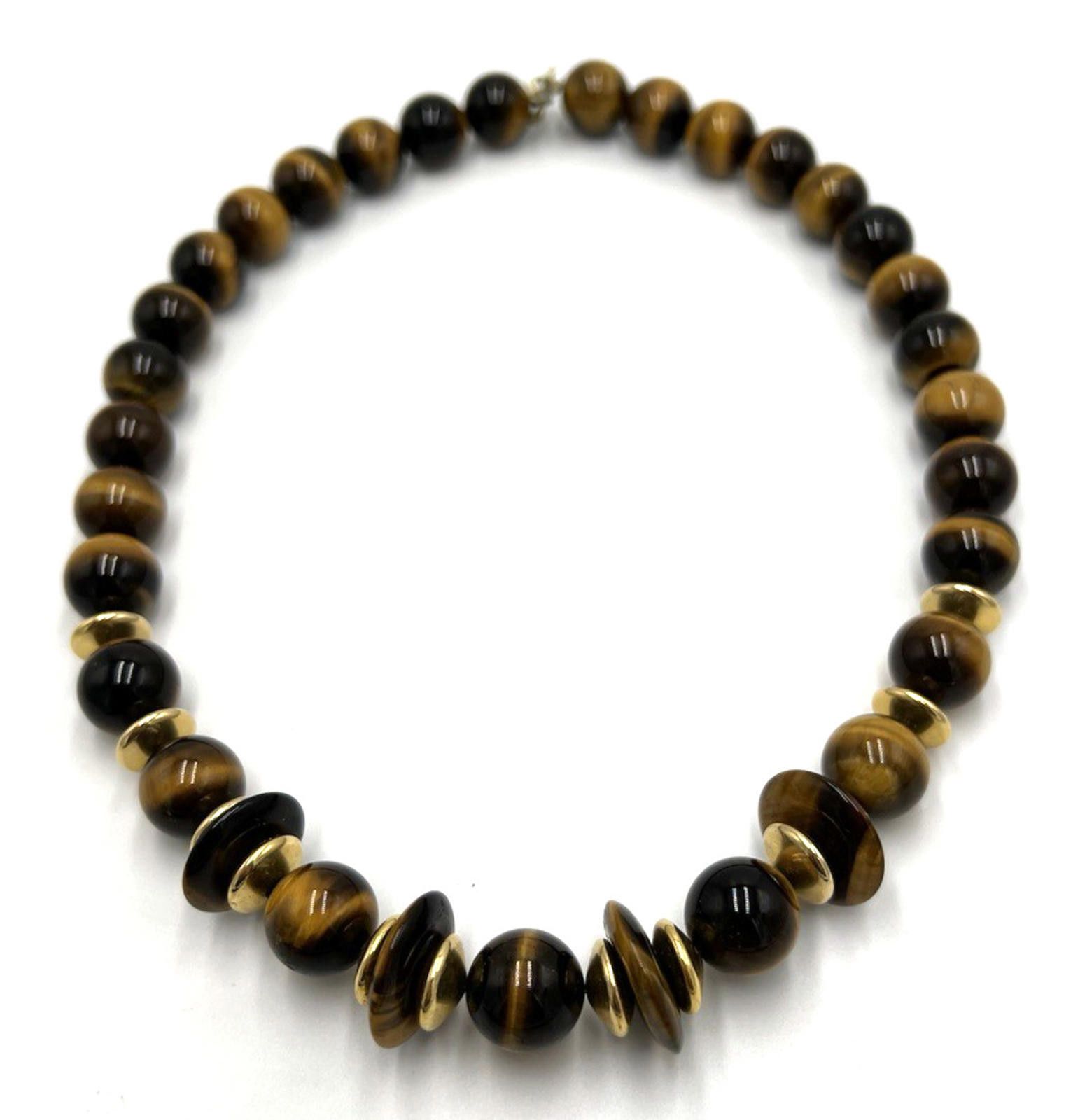 Other DONALD PYWELL For Eva Beauchard Tiger Eye Gold Tone Necklace Size ONE SIZE - 2 Thumbnail