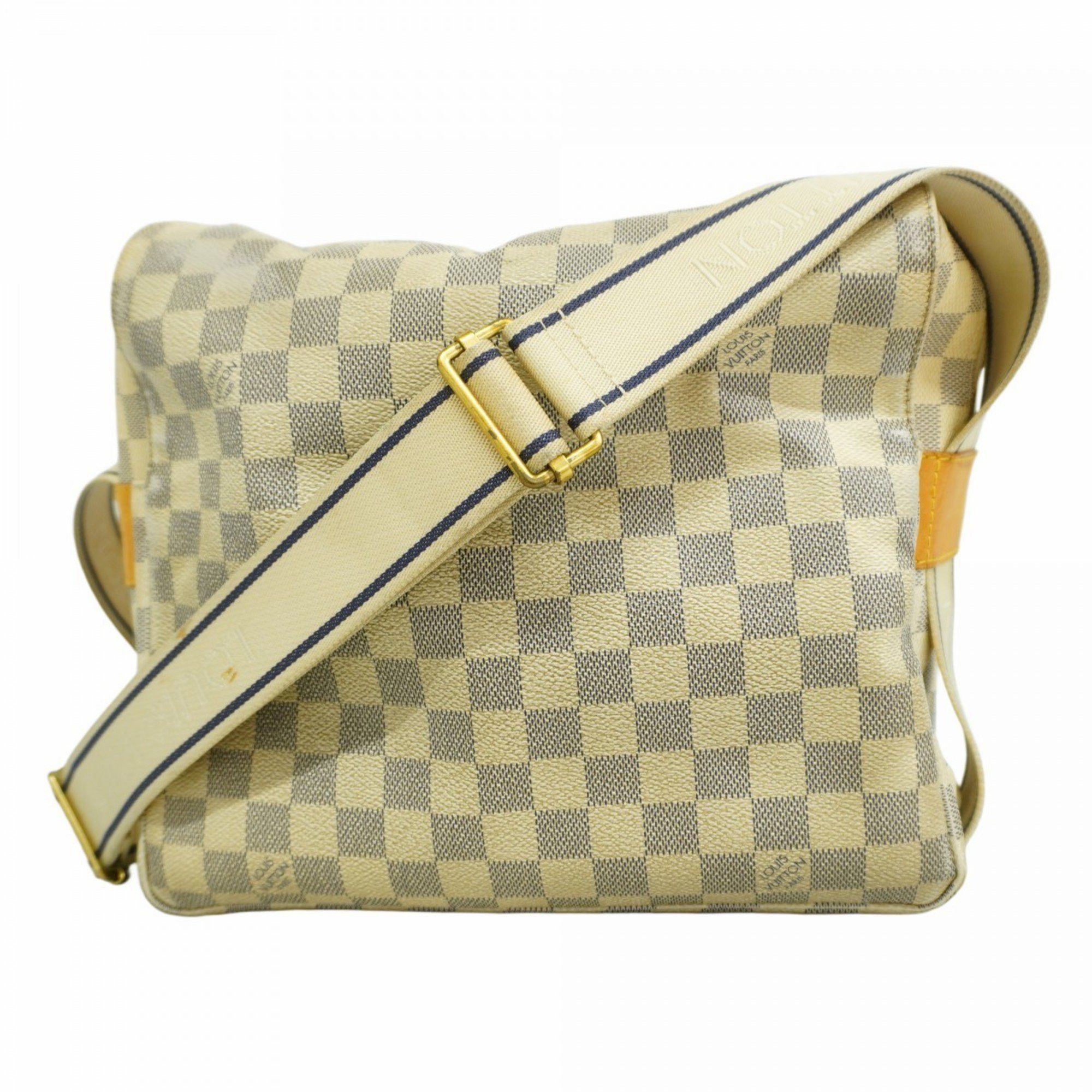 Louis Vuitton Shoulder Bag Damier Azur Naviglio N51189 White Men's Women's