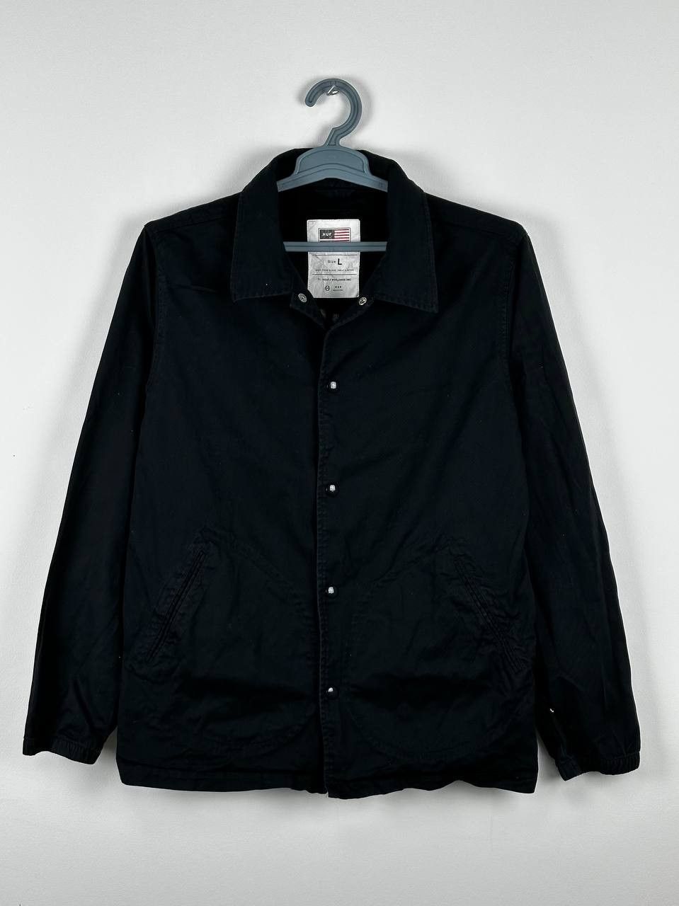 Huf Huf Sample Not For Sale Big Logo Cotton Overshirt Size L Size US L / EU 52-54 / 3 - 2 Thumbnail