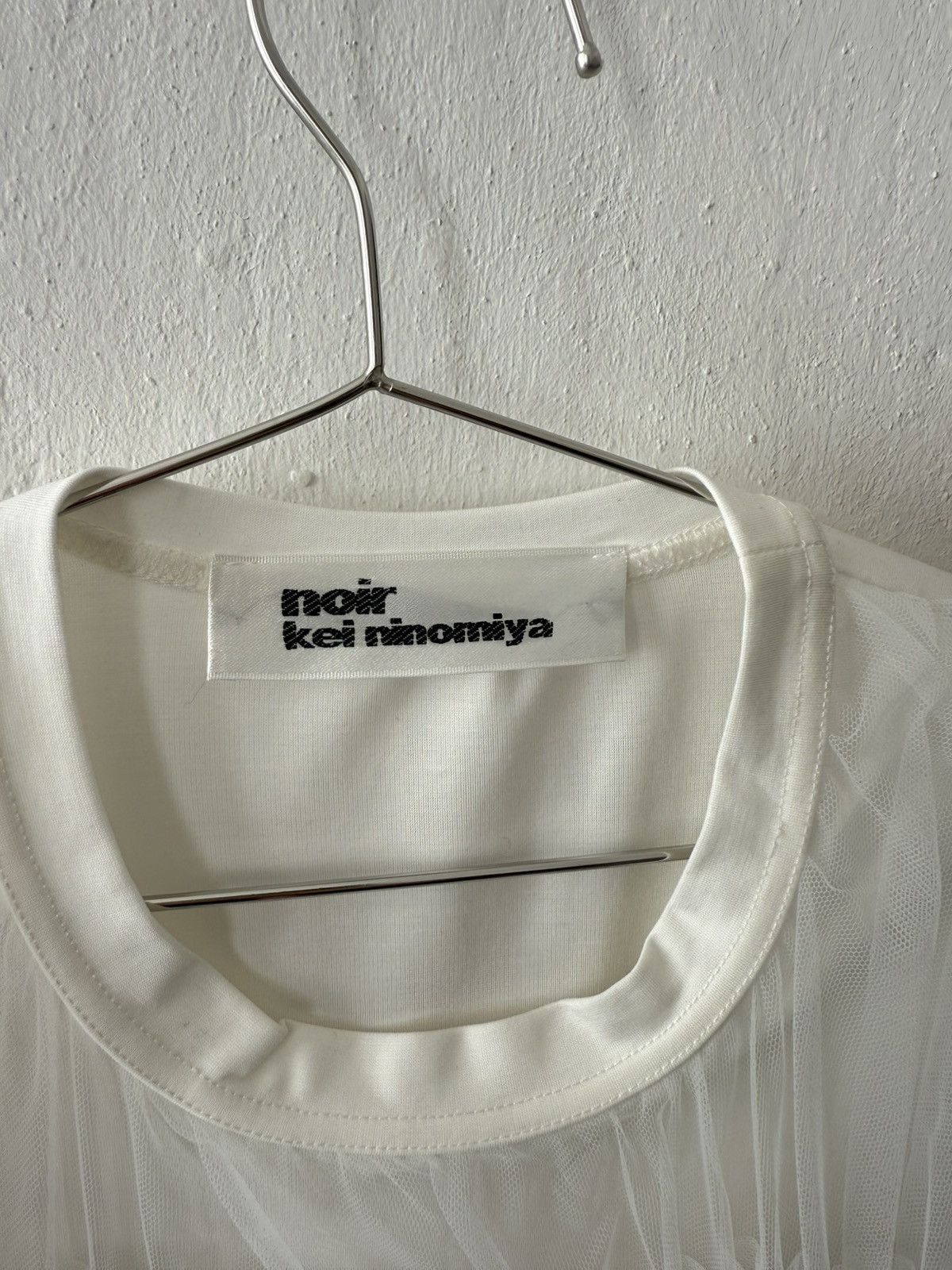Noir Kei Ninomiya Comme des garcons noir ruffle lace mesh shirt buckle Size L / US 10 / IT 46 - 3 Thumbnail