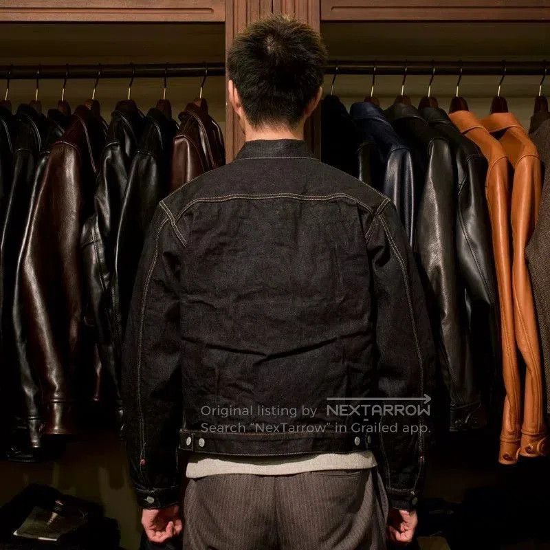 Studio D'Artisan Thick Wool Lined Denim Jacket. Size US S / EU 44-46 / 1 - 4 Thumbnail