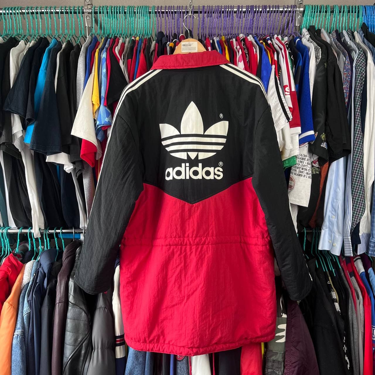 Adidas 80s Adidas Trefoil Football Soccer Training Jacket Parka Size US L / EU 52-54 / 3 - 3 Thumbnail