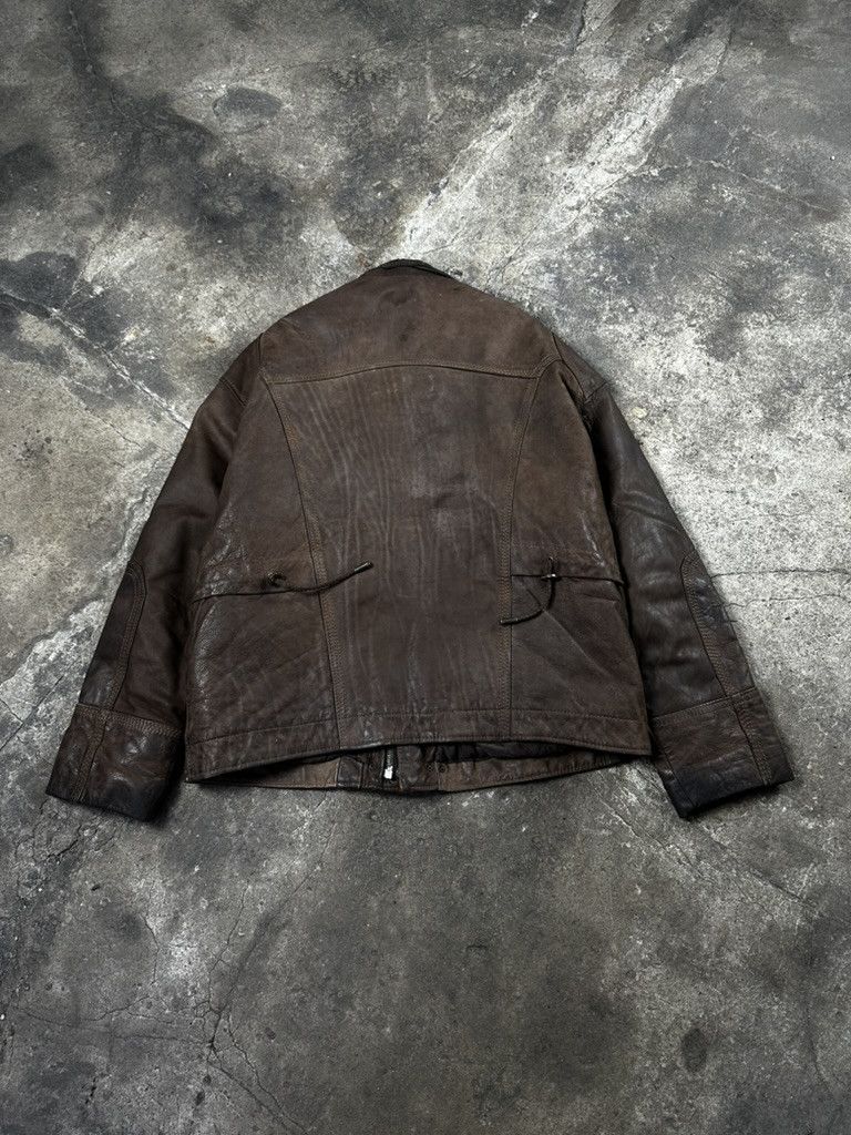 Vintage 90s Vintage Fireman Clasp Leather Bomber Jacket Size US M / EU 48-50 / 2 - 6 Thumbnail