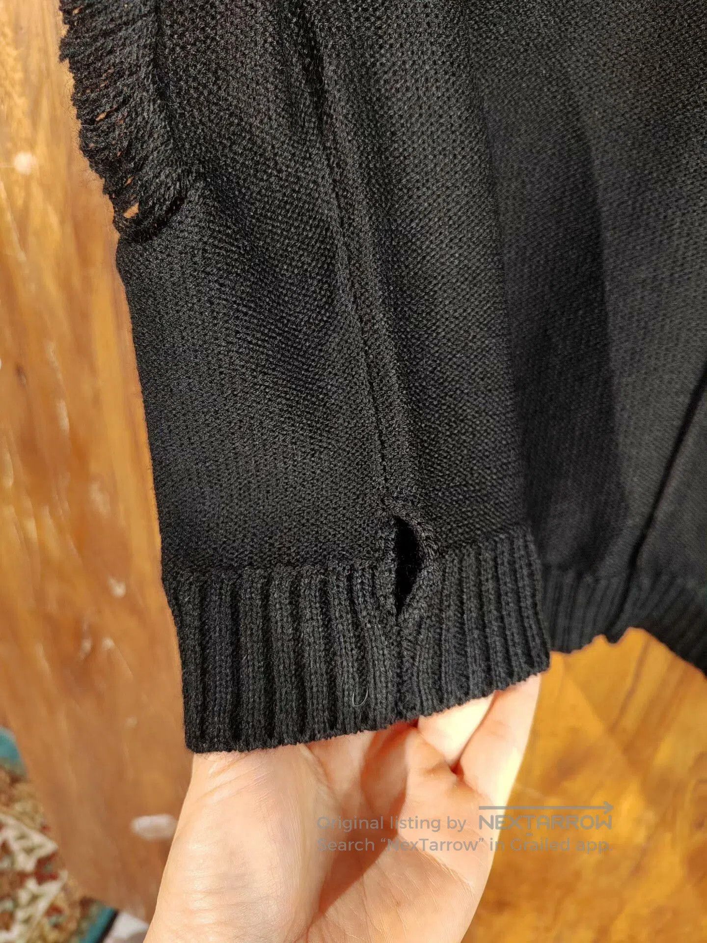 Gene Par Yukio Mishiba Yukio Mishiba Black Distressed Sweater. Size US M / EU 48-50 / 2 - 5 Thumbnail