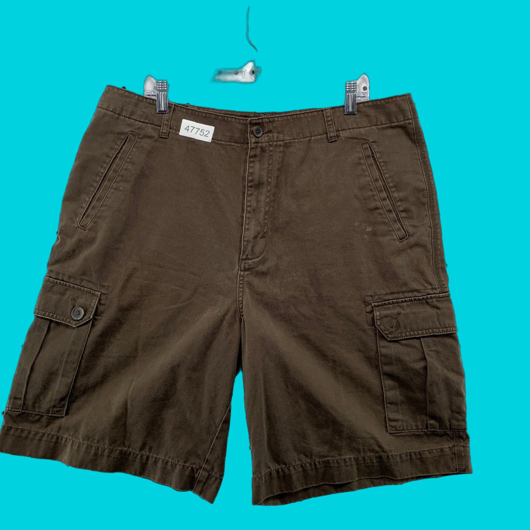 Vintage VINTAGE Structure Cargo Shorts Mens 38x9.5 Brown Utility Pockets 100% Cotton Size US 38 / EU 54 - 1 Thumbnail