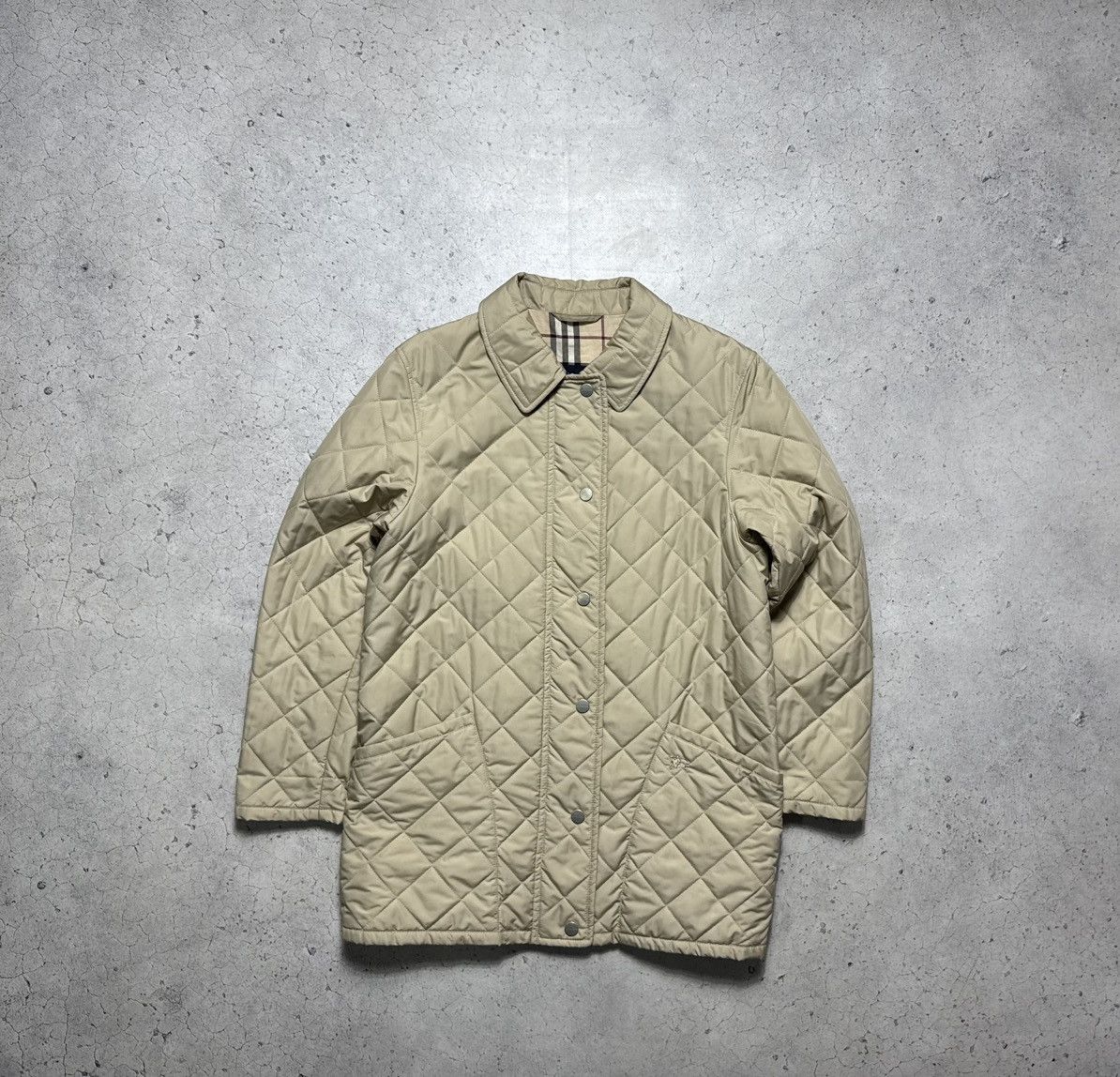 Burberry Burberry London Women’s Quilted Jacket Cream Check Luxury Size XS / US 0-2 / IT 36-38 - 2 Thumbnail