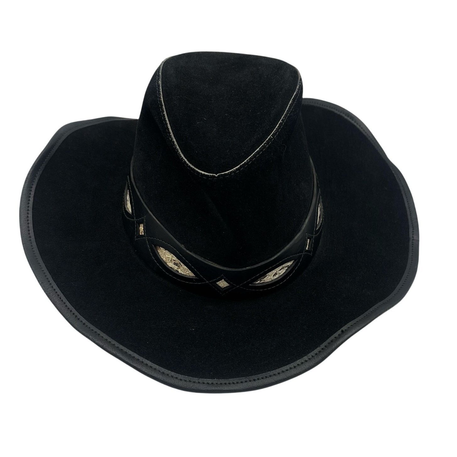 Winfield San Francisco Men's Black Suede Cowboy Hat Size S