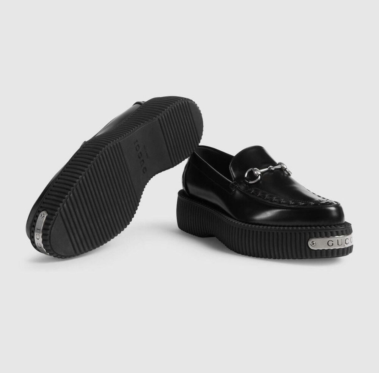 Gucci Gucci Horsebit Platform Loafers Black Leather Size US 10.5 / EU 43-44 - 3 Thumbnail