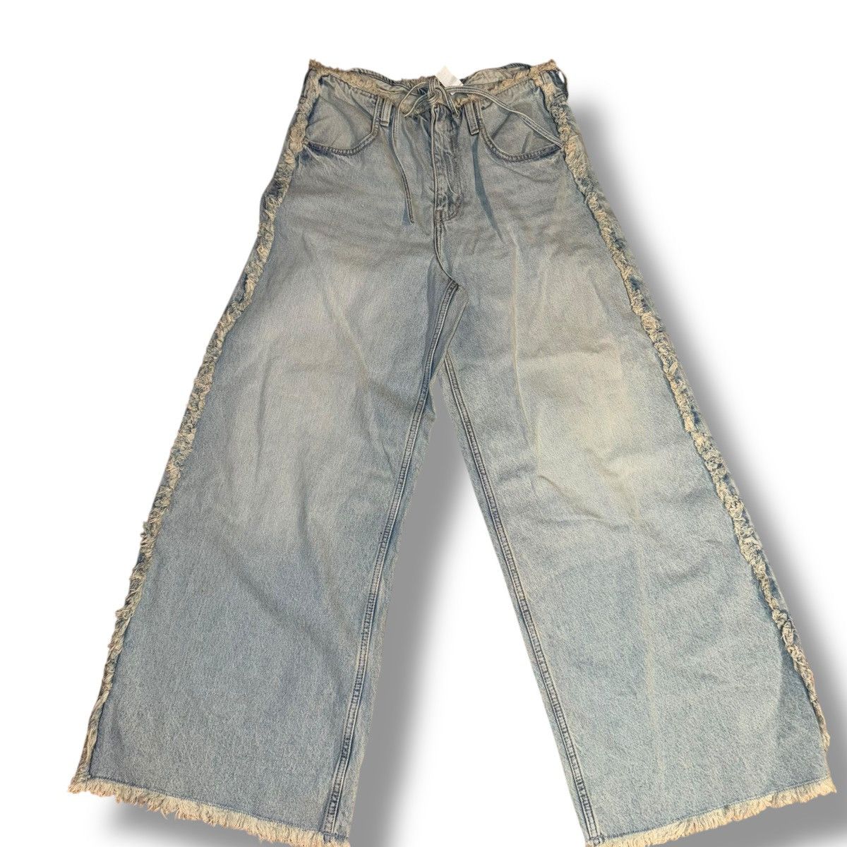 Divided Divided frayed waist and seam baggy jeans Size 30" / US 8 / IT 44 - 6 Thumbnail