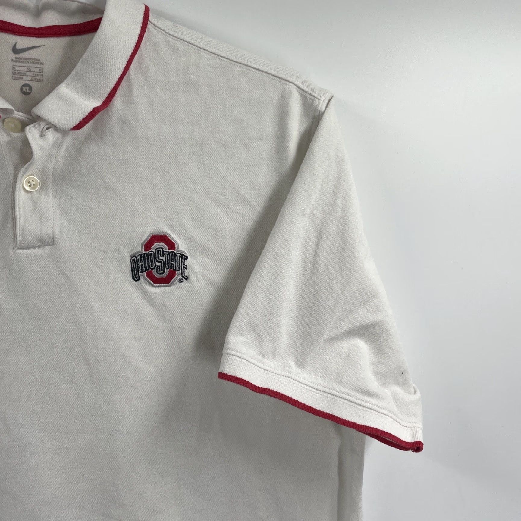 Nike Nike Polo Shirt Ohio State Adult XL Red White Football Polo Men Size US XL / EU 56 / 4 - 4 Thumbnail