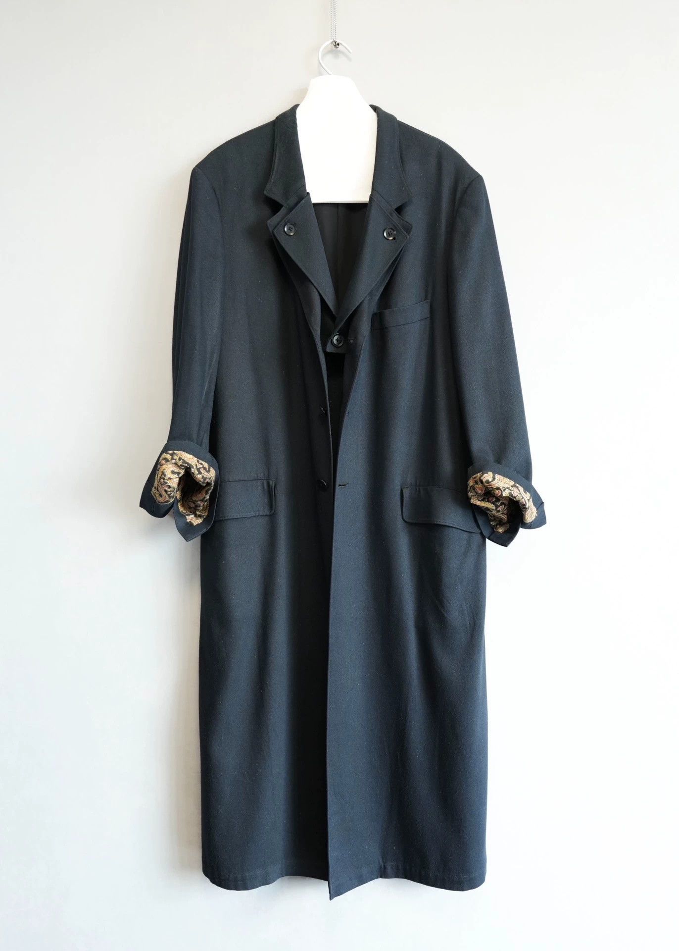 Yohji Yamamoto Yohji Yamamoto 23SS Silk Denim Dip Dye Gray-Blue Coat Size US M / EU 48-50 / 2 - 4 Thumbnail
