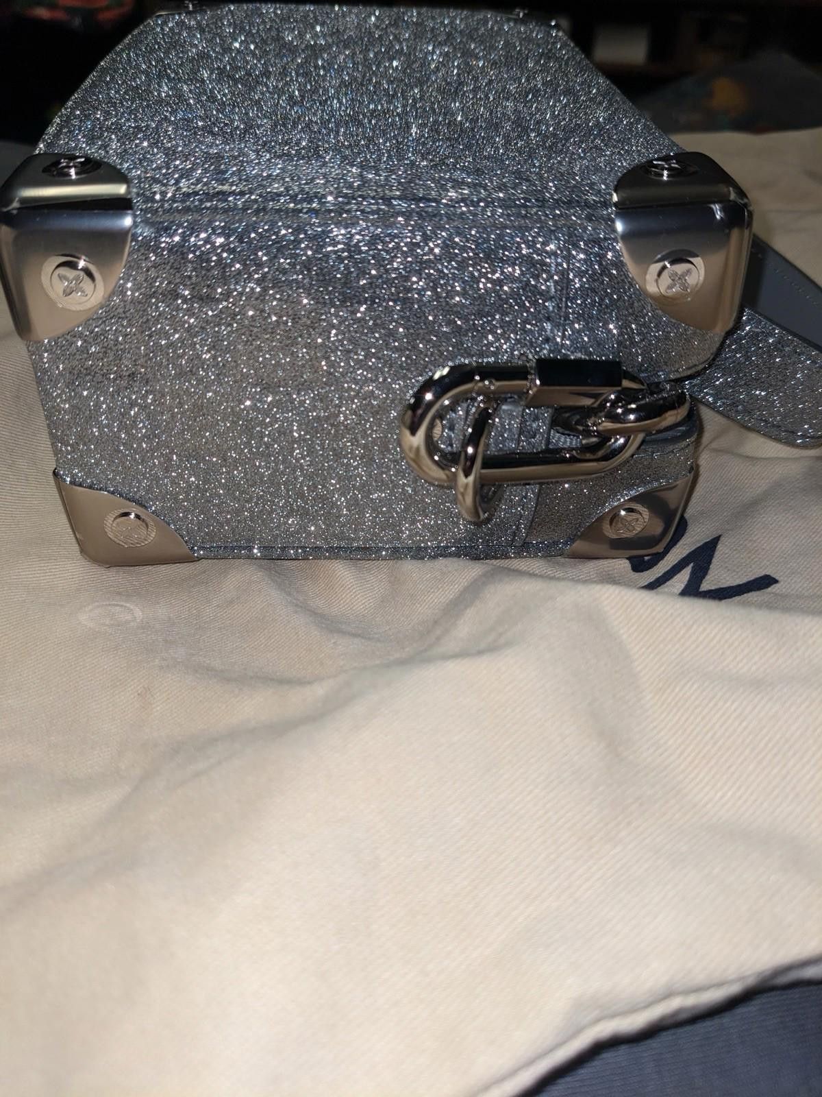 Louis Vuitton Louis Vuitton Soft Trunk Bag Glitter Silver Leather Mini Bag Size ONE SIZE - 4 Thumbnail